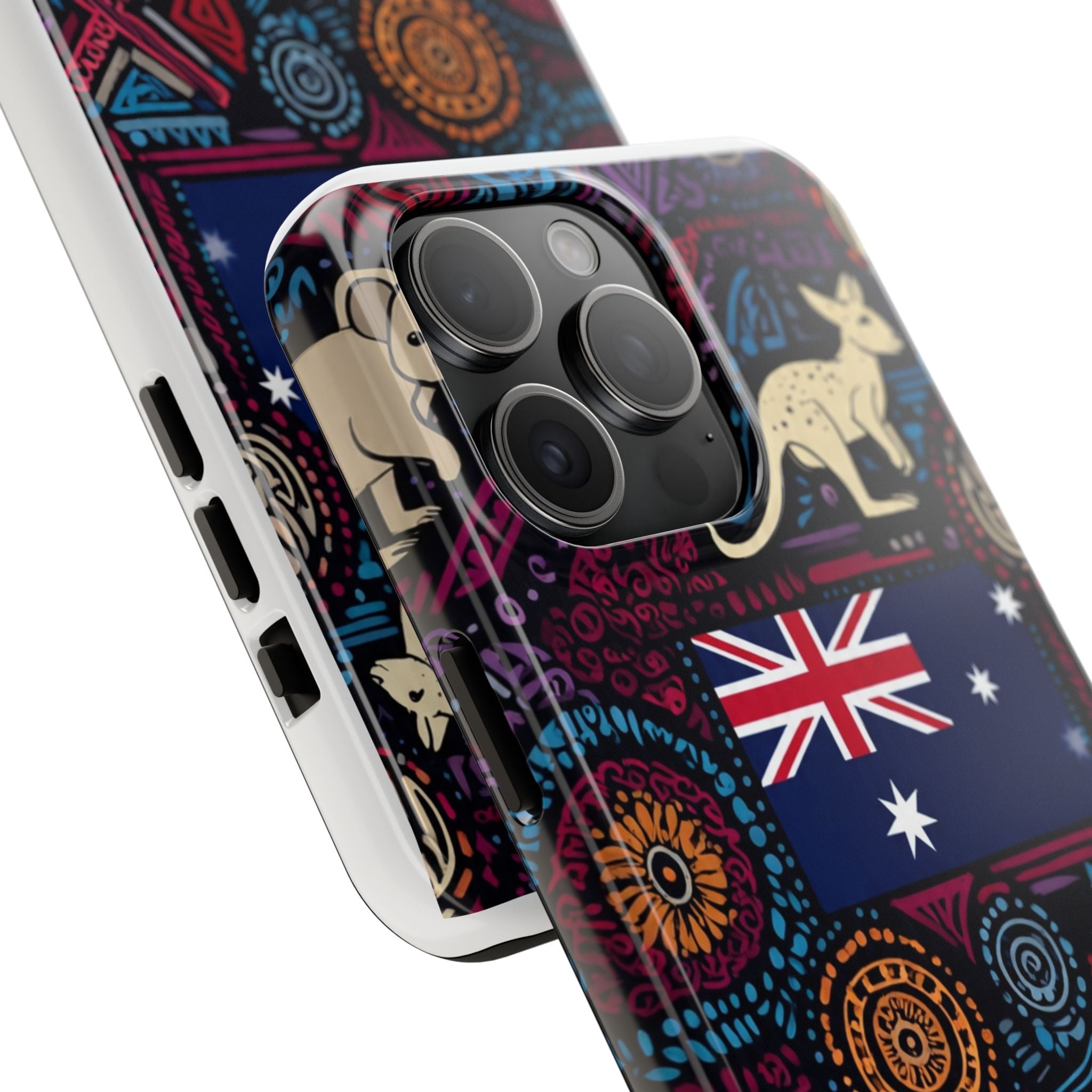 Australian Kangaroo Indigenous Pattern Phone Case — Tough Protective Cover