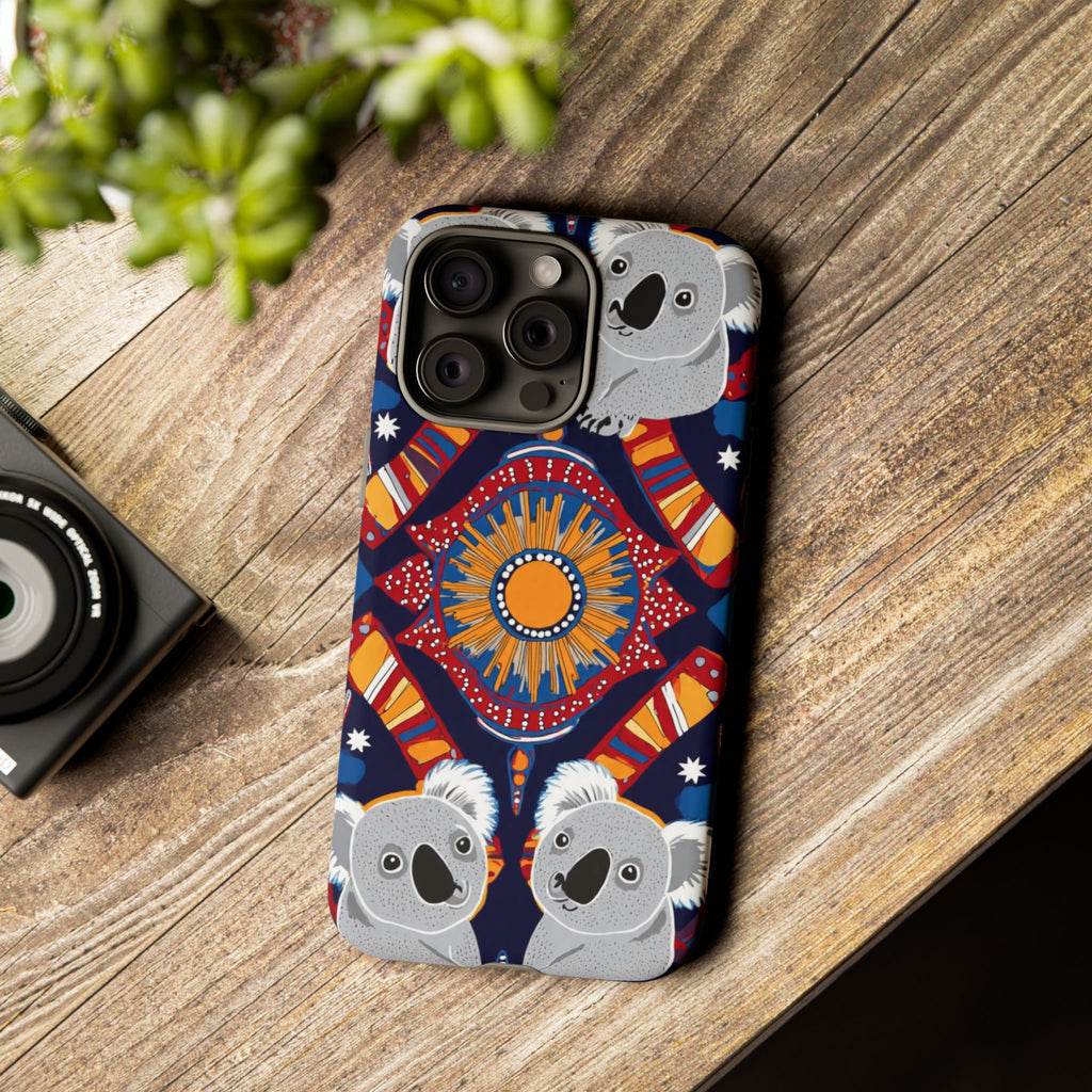 Koala Pattern Phone Case — Cute Indigenous-Inspired Design