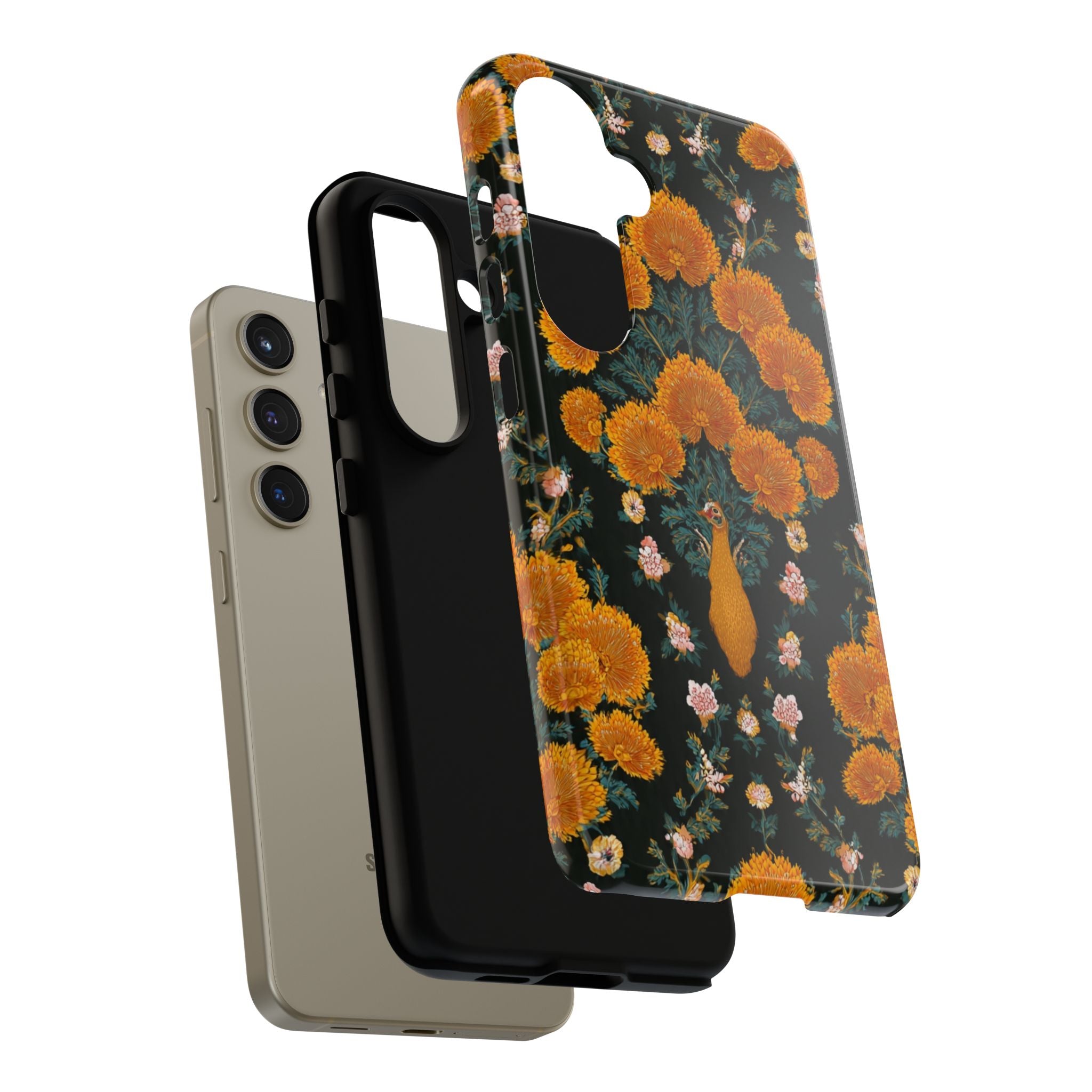 Marigold Mirror Phone Case — Floral Protective Phone Cover