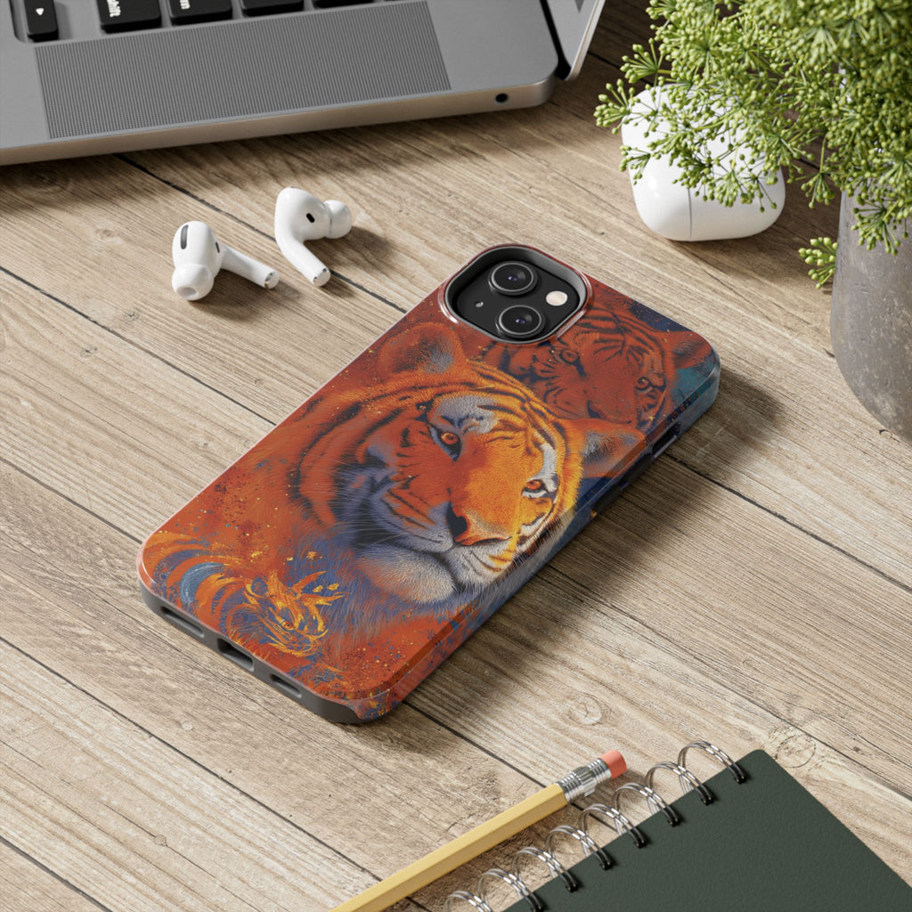 Tiger Portrait Tough Phone Case — Bold Orange Wildlife iPhone Protector