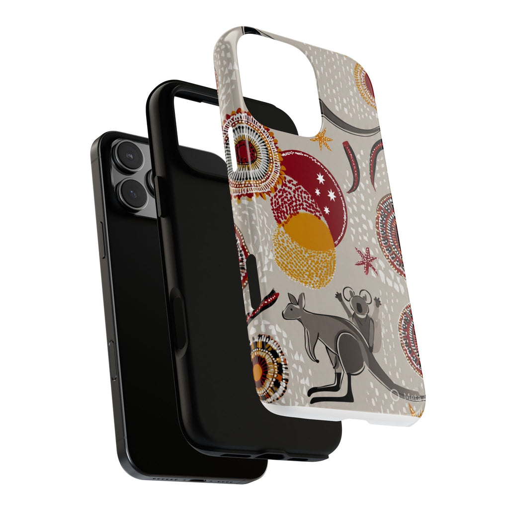 Kangaroo & Koala Aboriginal Dot Art Phone Case – Protective Tough Case