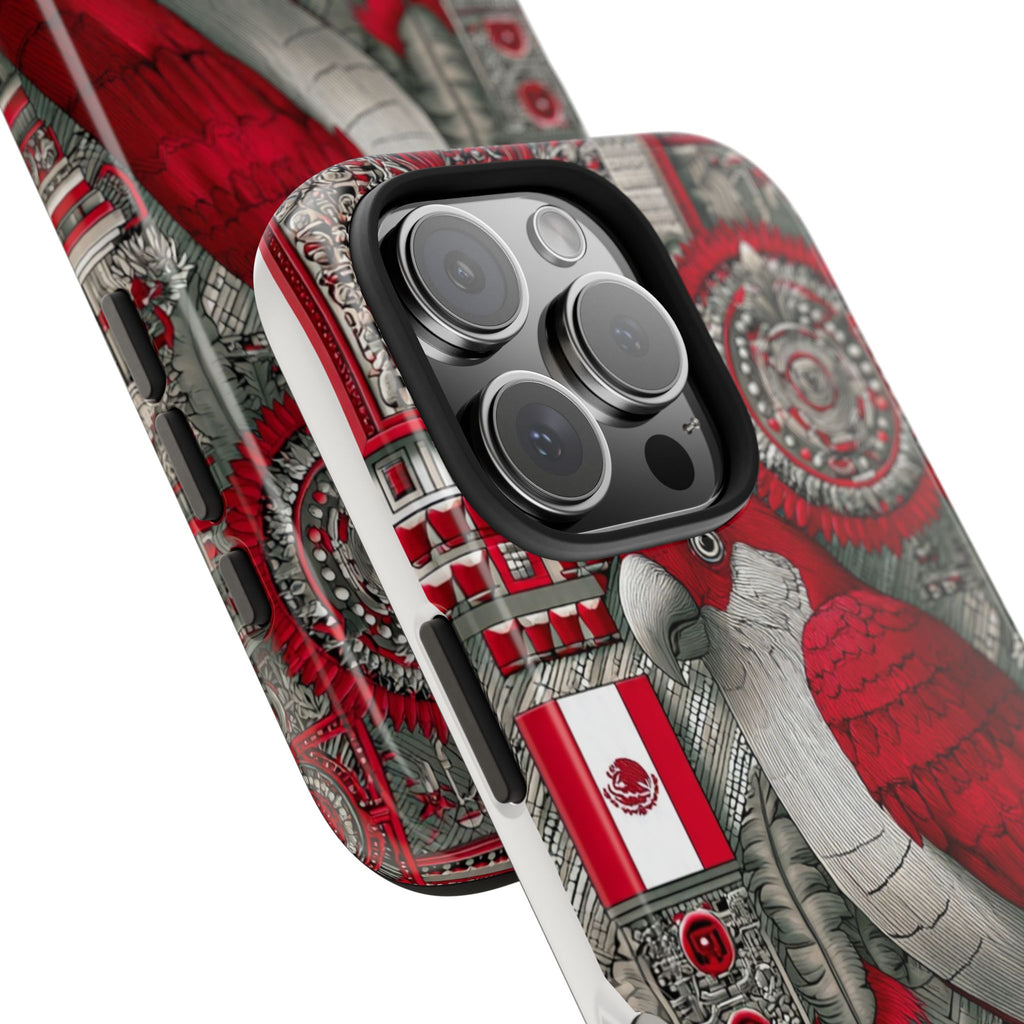 Tough Phone Case — Red Parrot Graphic Impact-Resistant Phone Cover