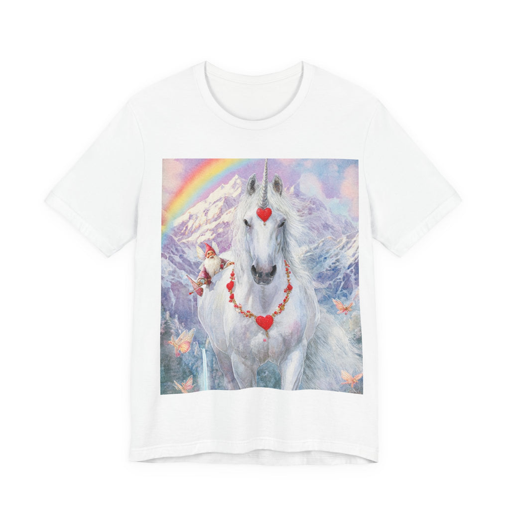 Unicorn Heart Tee — Rainbow Fantasy Horse Graphic T-Shirt