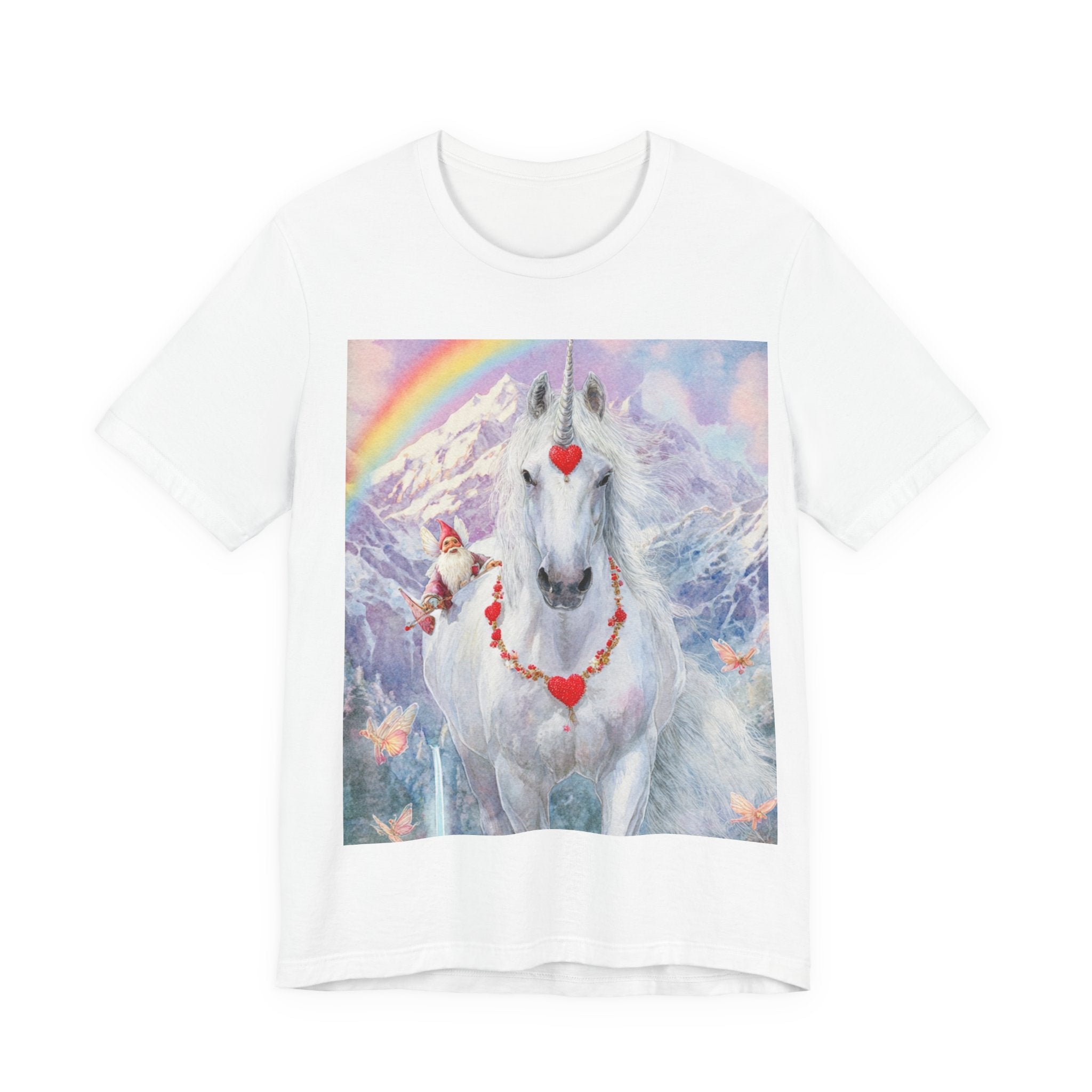 Unicorn Heart Tee — Rainbow Fantasy Horse Graphic T-Shirt