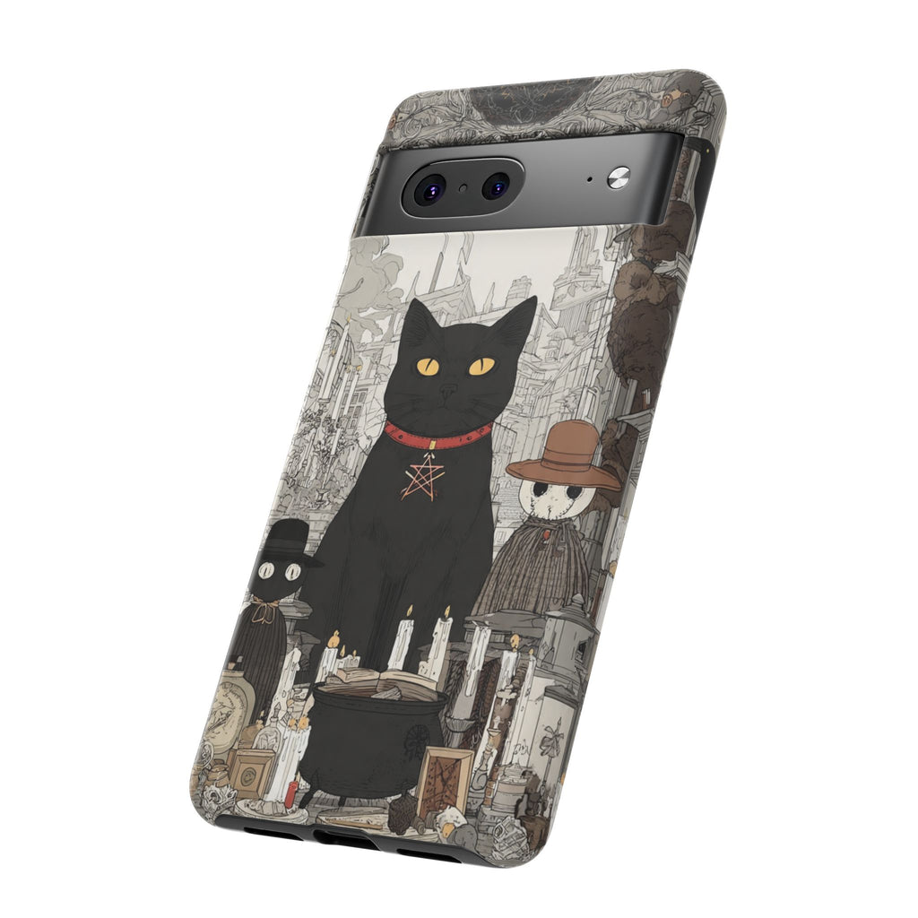 Witchy Black Cat Phone Case — Mystic Altar iPhone Cover