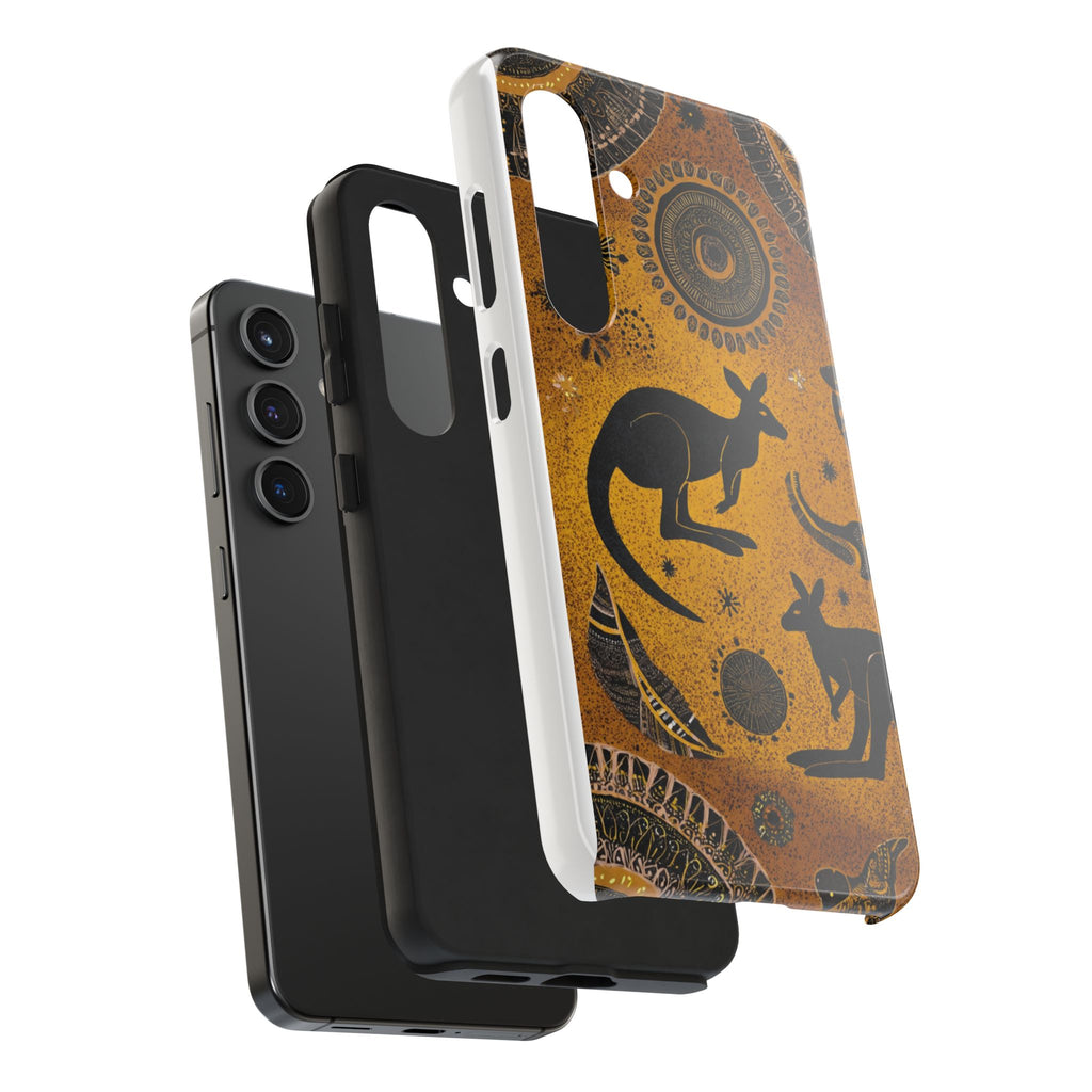Kangaroo Boho Tough Phone Case — Australian Wildlife Protective Cover
