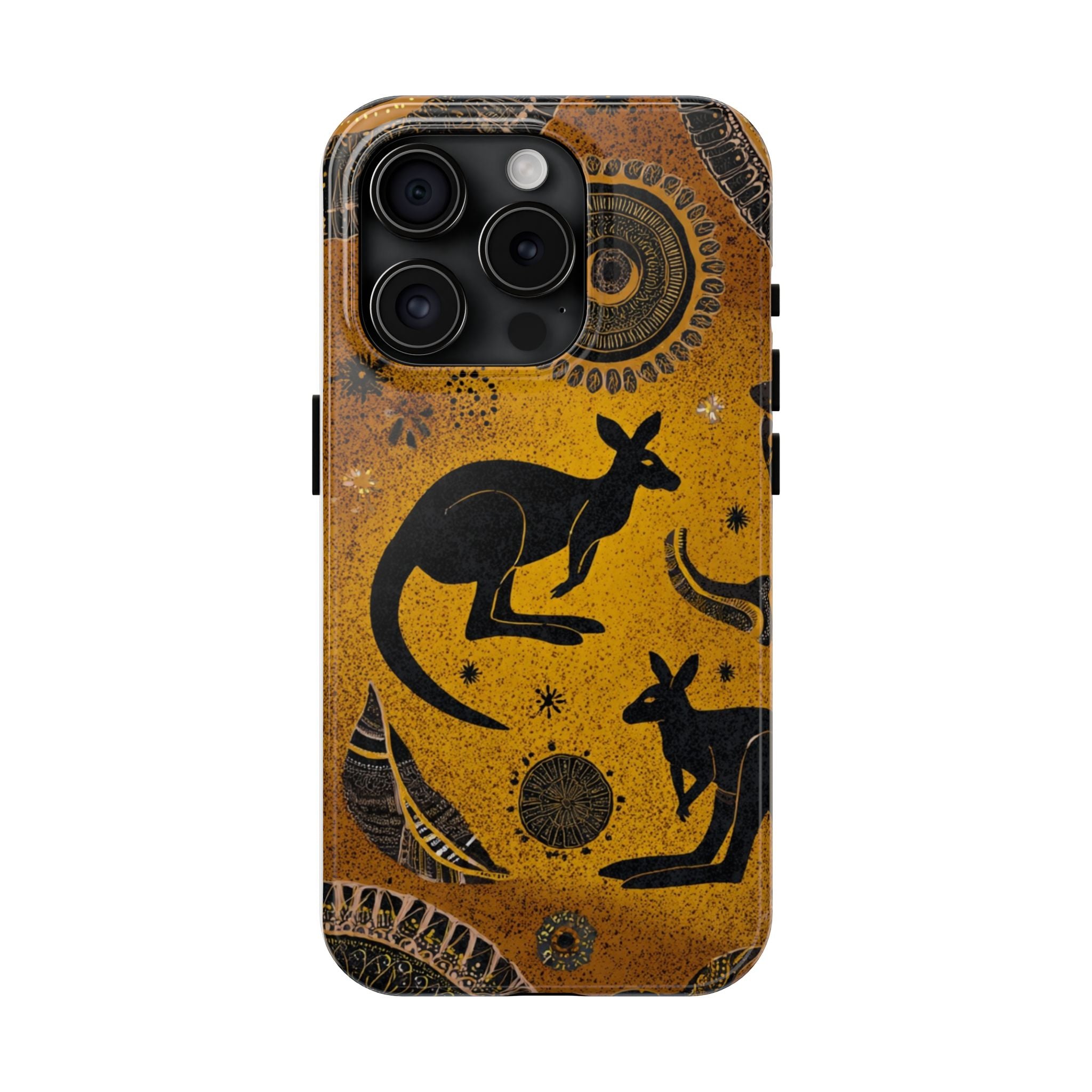 Kangaroo Boho Tough Phone Case — Australian Wildlife Protective Cover