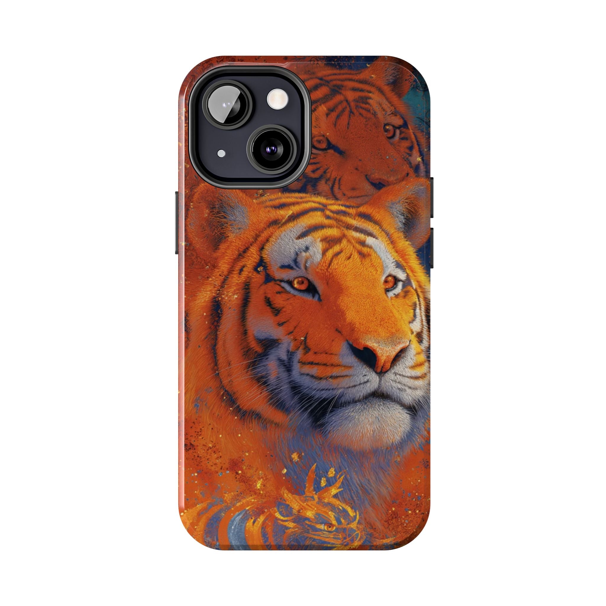 Tiger Portrait Tough Phone Case — Bold Orange Wildlife iPhone Protector