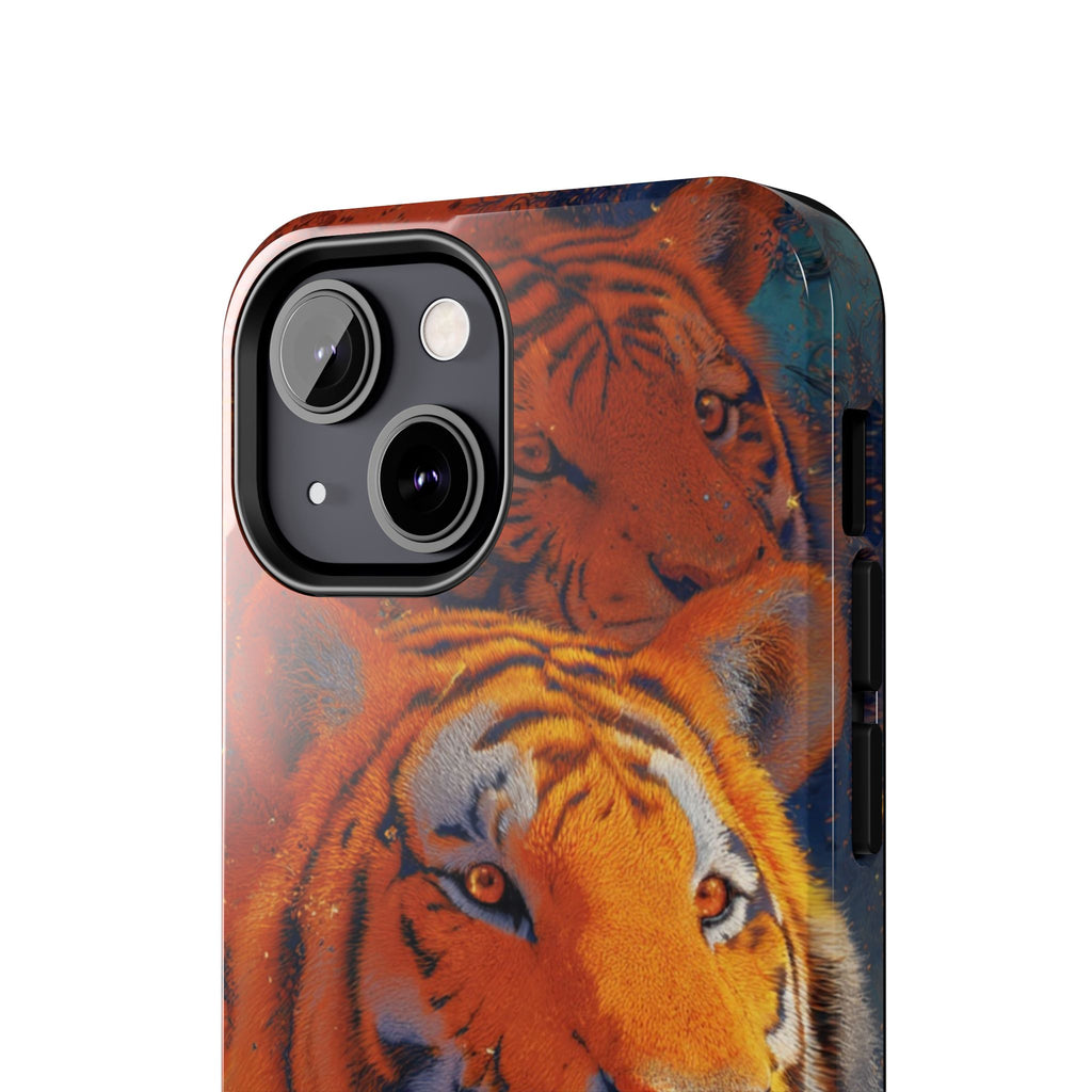 Tiger Portrait Tough Phone Case — Bold Orange Wildlife iPhone Protector