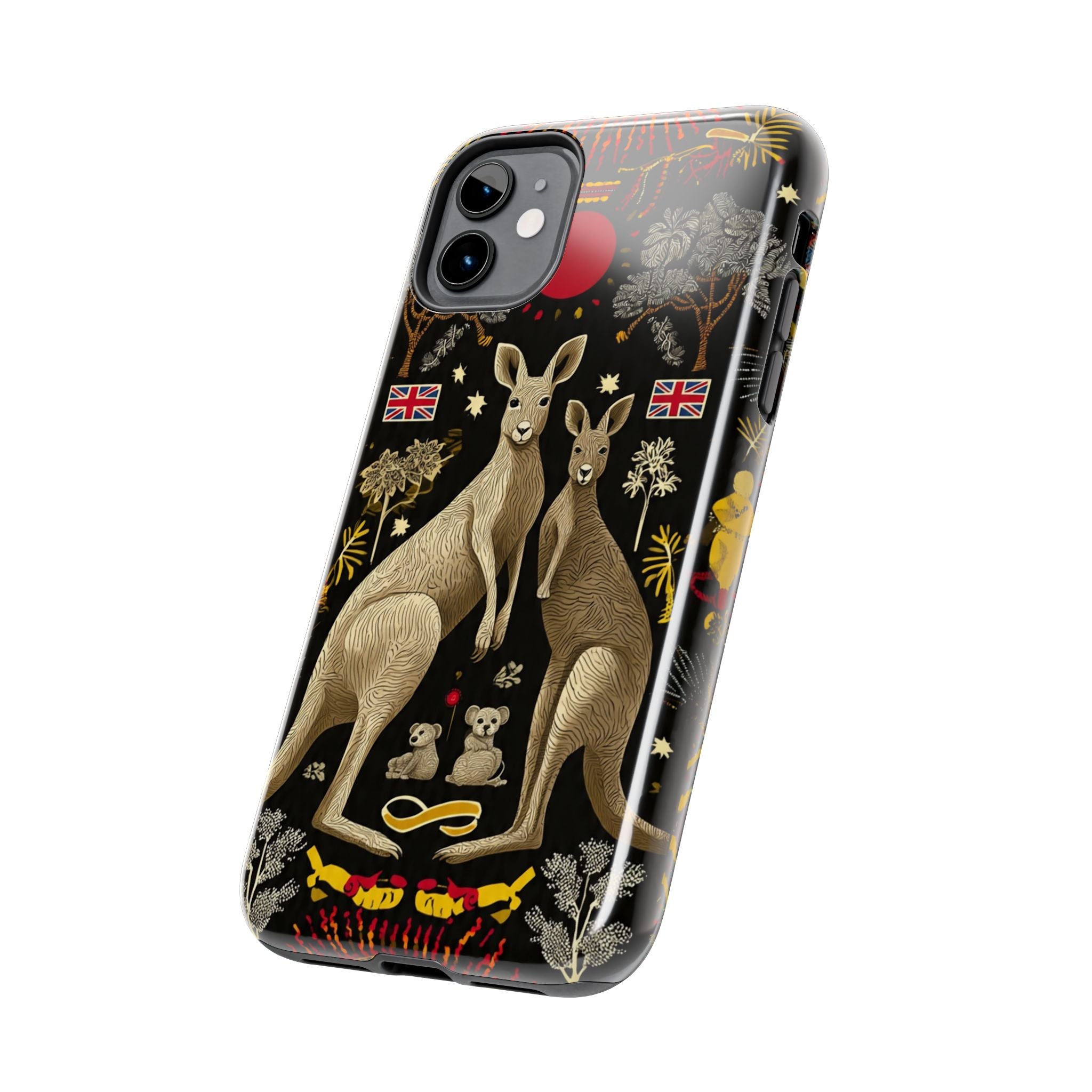 Australian Kangaroo Crest Tough Phone Case — Vintage Coat-of-Arms Design