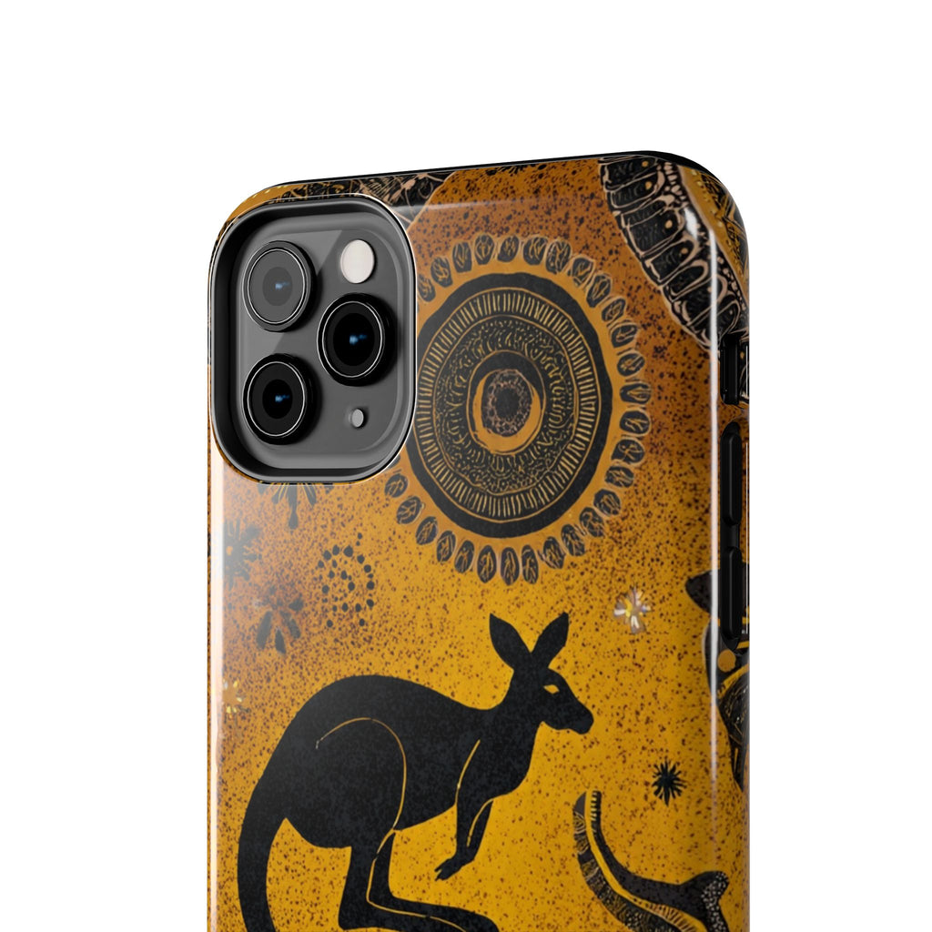 Kangaroo Boho Tough Phone Case — Australian Wildlife Protective Cover