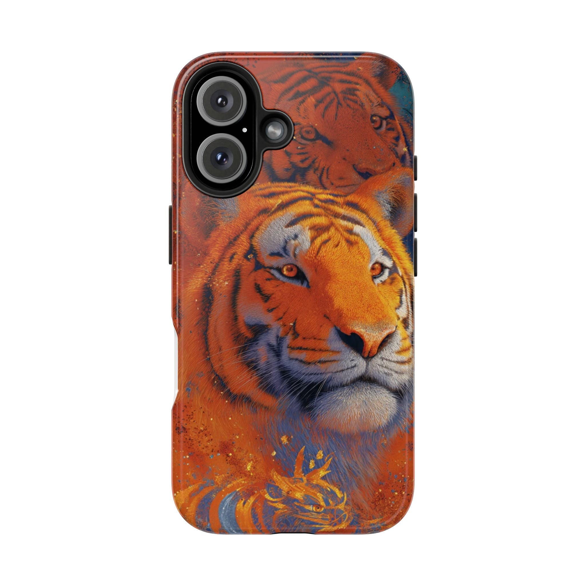 Tiger Portrait Tough Phone Case — Bold Orange Wildlife iPhone Protector