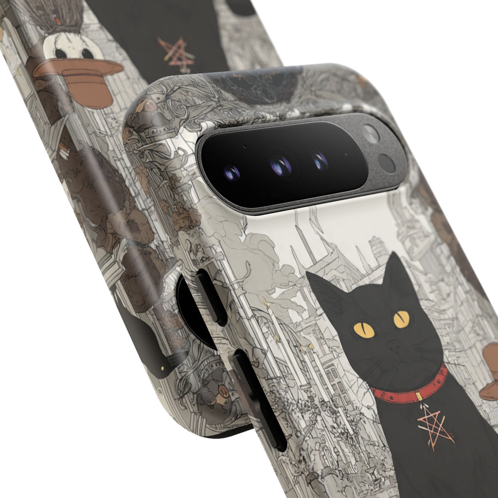 Witchy Black Cat Phone Case — Mystic Altar iPhone Cover