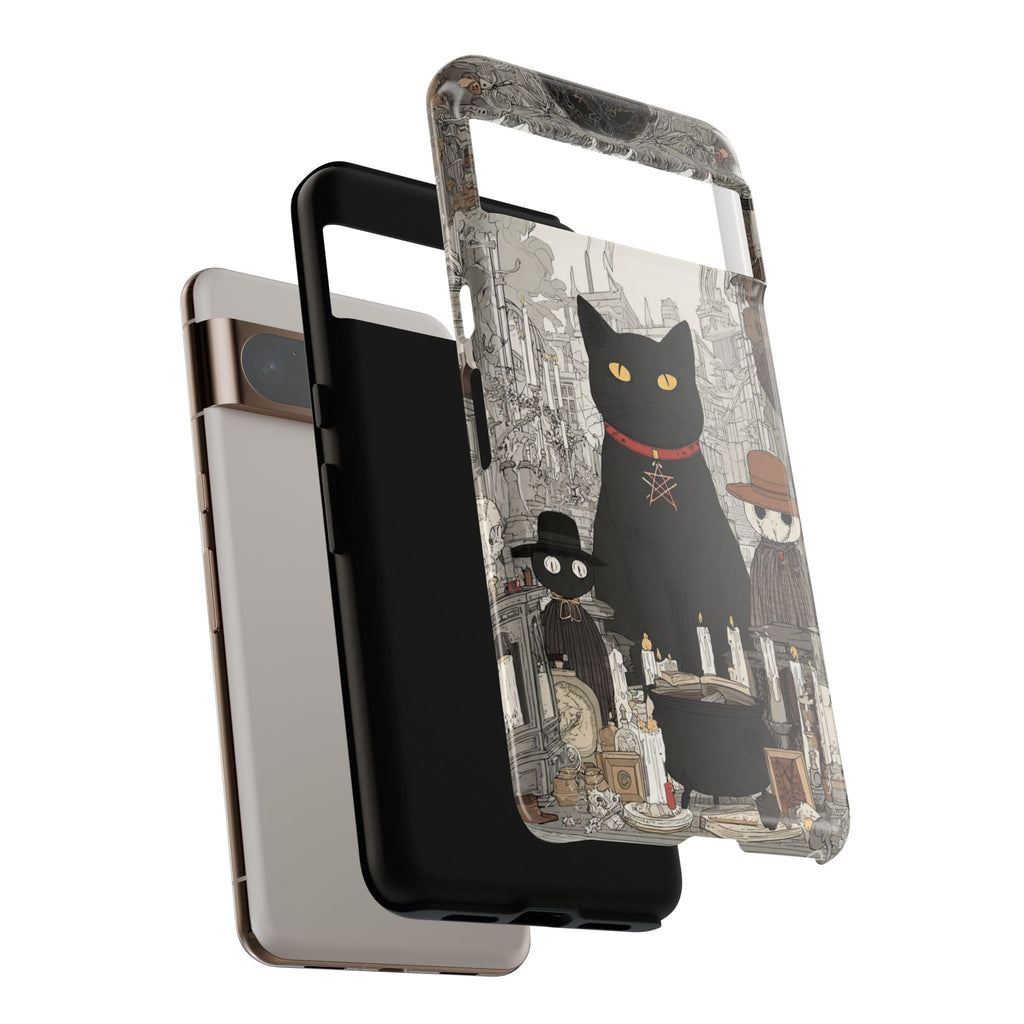 Witchy Black Cat Phone Case — Mystic Altar iPhone Cover
