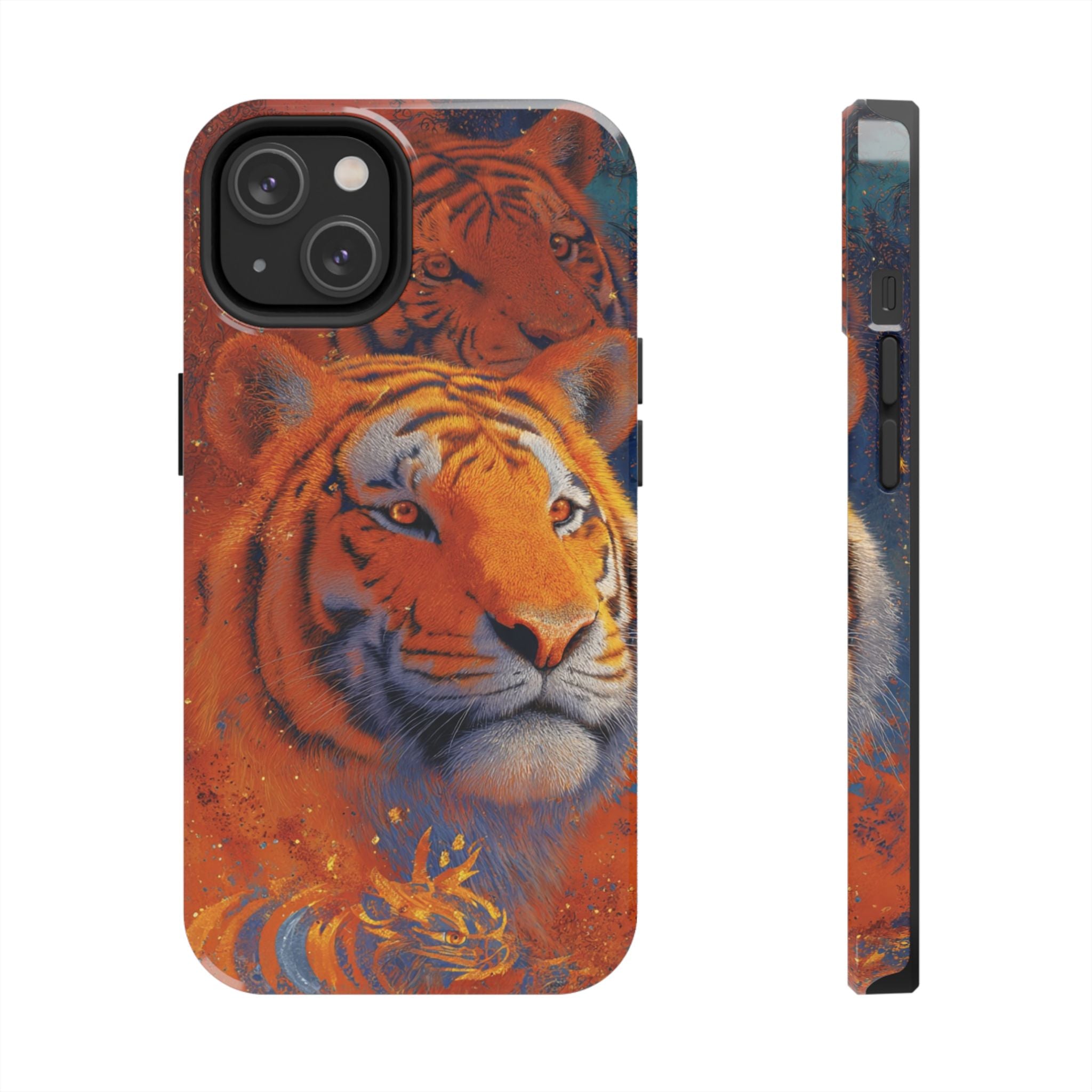 Tiger Portrait Tough Phone Case — Bold Orange Wildlife iPhone Protector