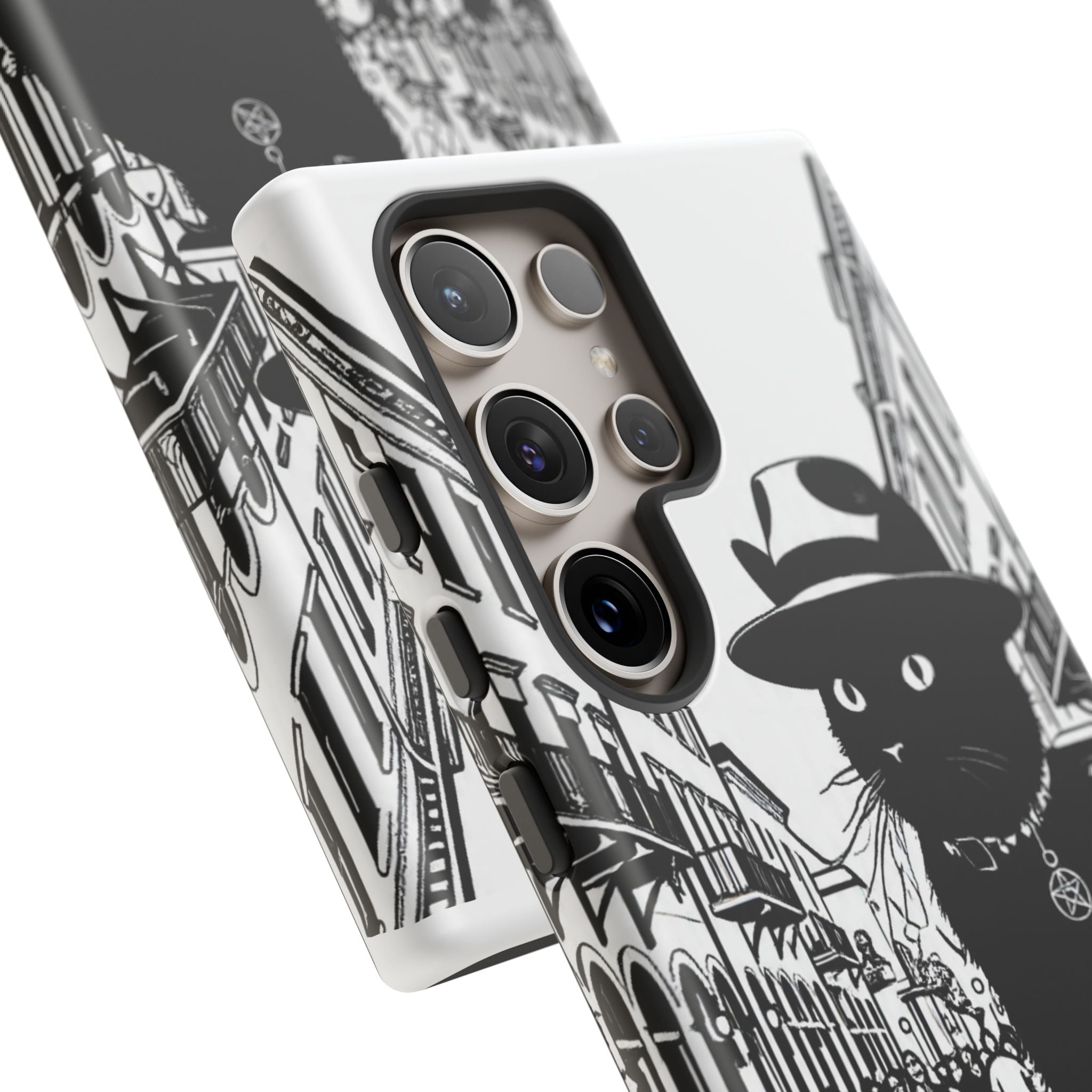 Phone Case — Noir Cat Street Art Design