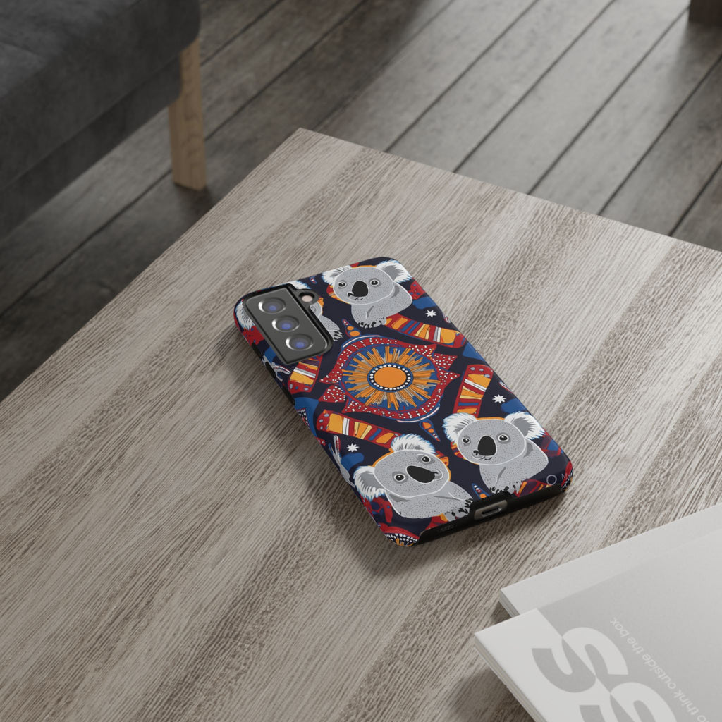 Koala Pattern Phone Case — Cute Indigenous-Inspired Design