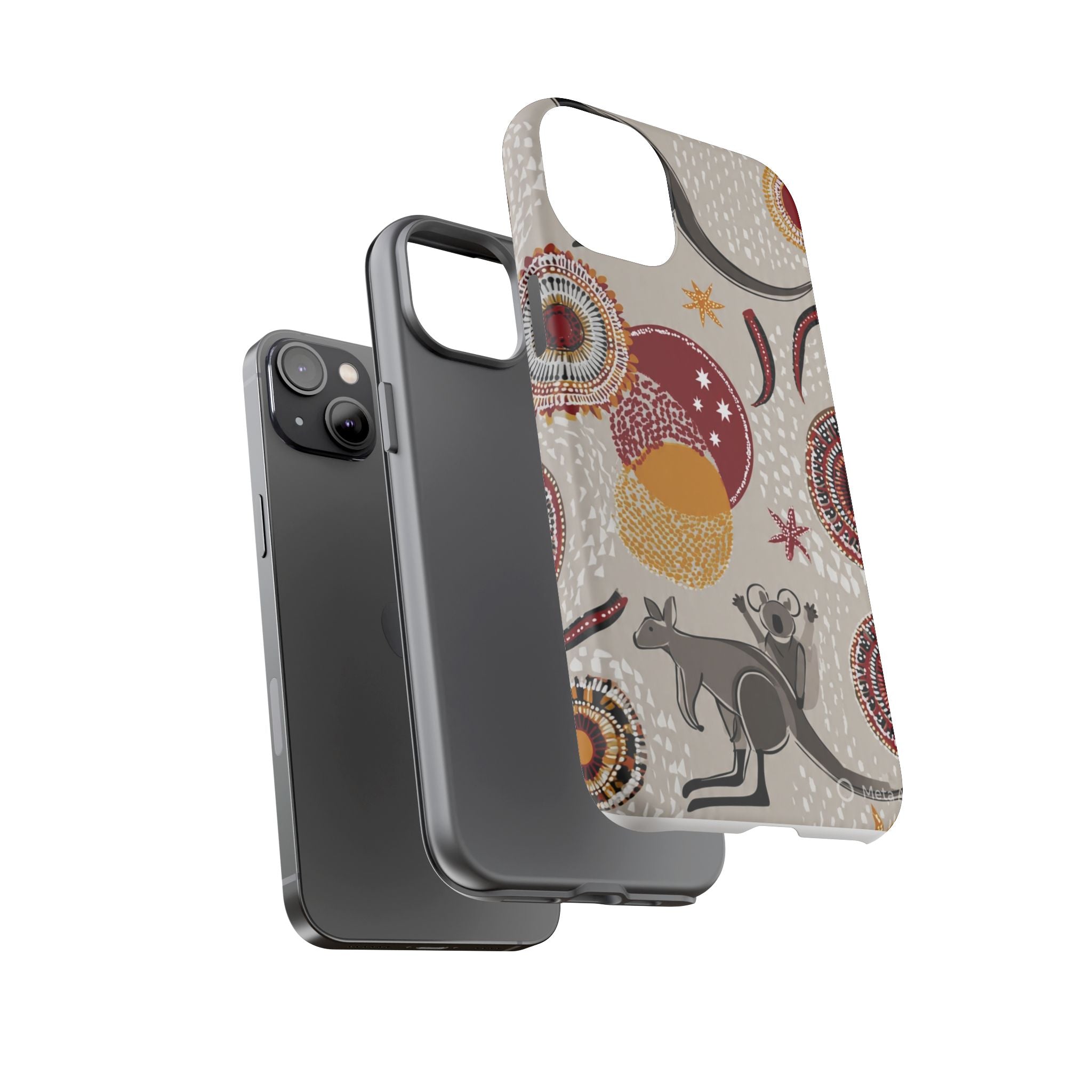 Kangaroo & Koala Aboriginal Dot Art Phone Case – Protective Tough Case
