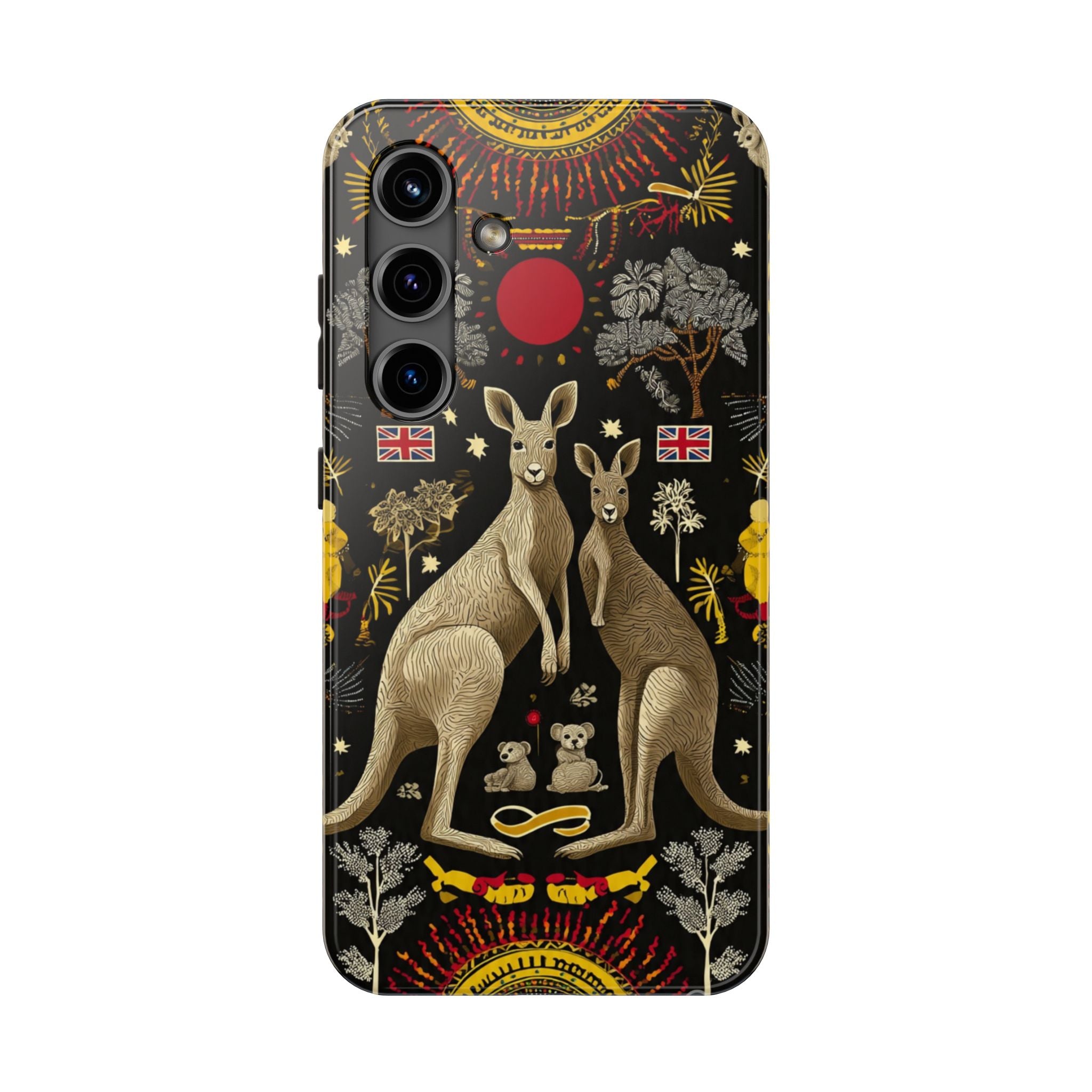Australian Kangaroo Crest Tough Phone Case — Vintage Coat-of-Arms Design