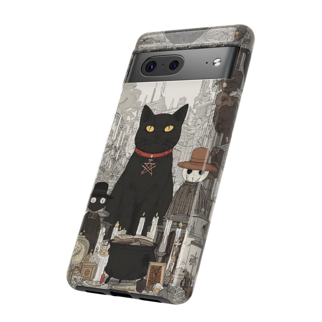 Witchy Black Cat Phone Case — Mystic Altar iPhone Cover