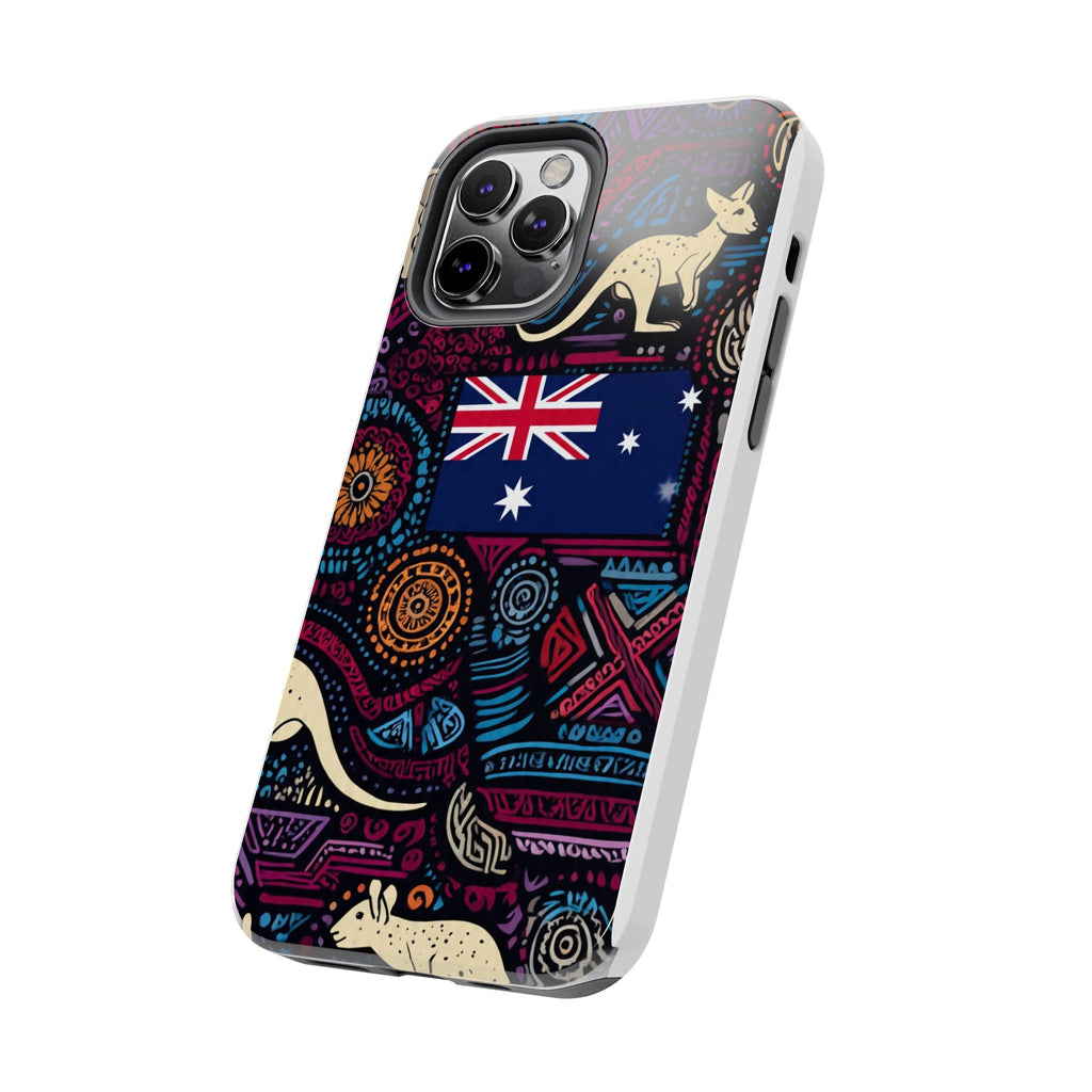 Australian Kangaroo Indigenous Pattern Phone Case — Tough Protective Cover