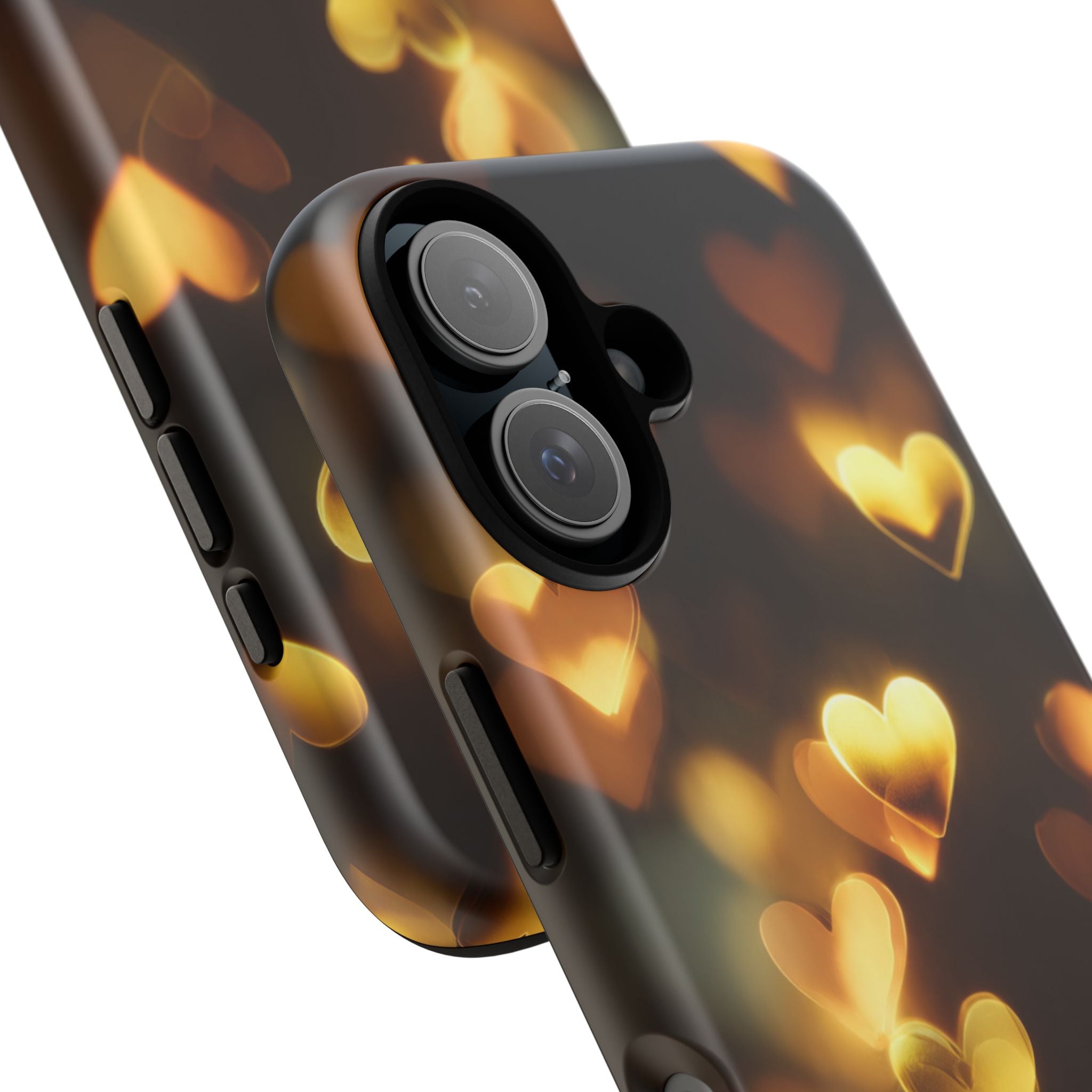 Tough Case — Golden Bokeh Heart Phone Case
