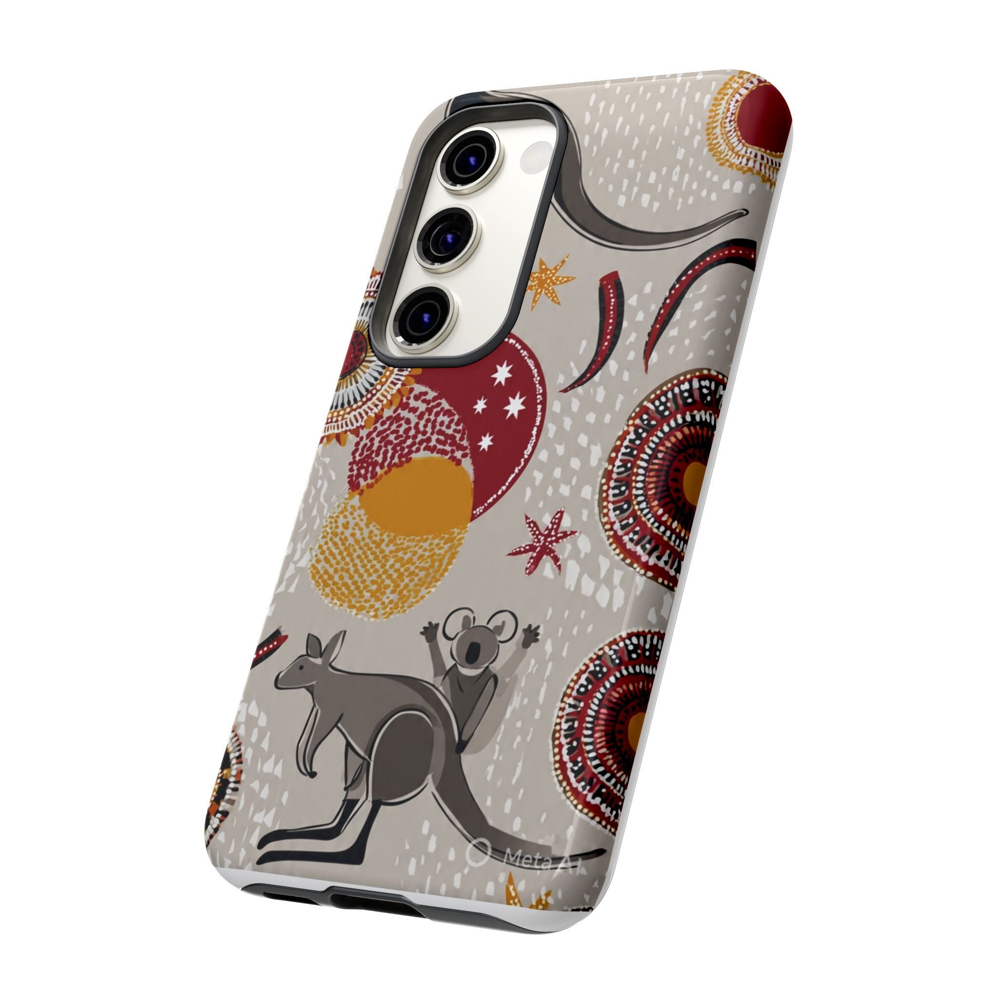 Kangaroo & Koala Aboriginal Dot Art Phone Case – Protective Tough Case