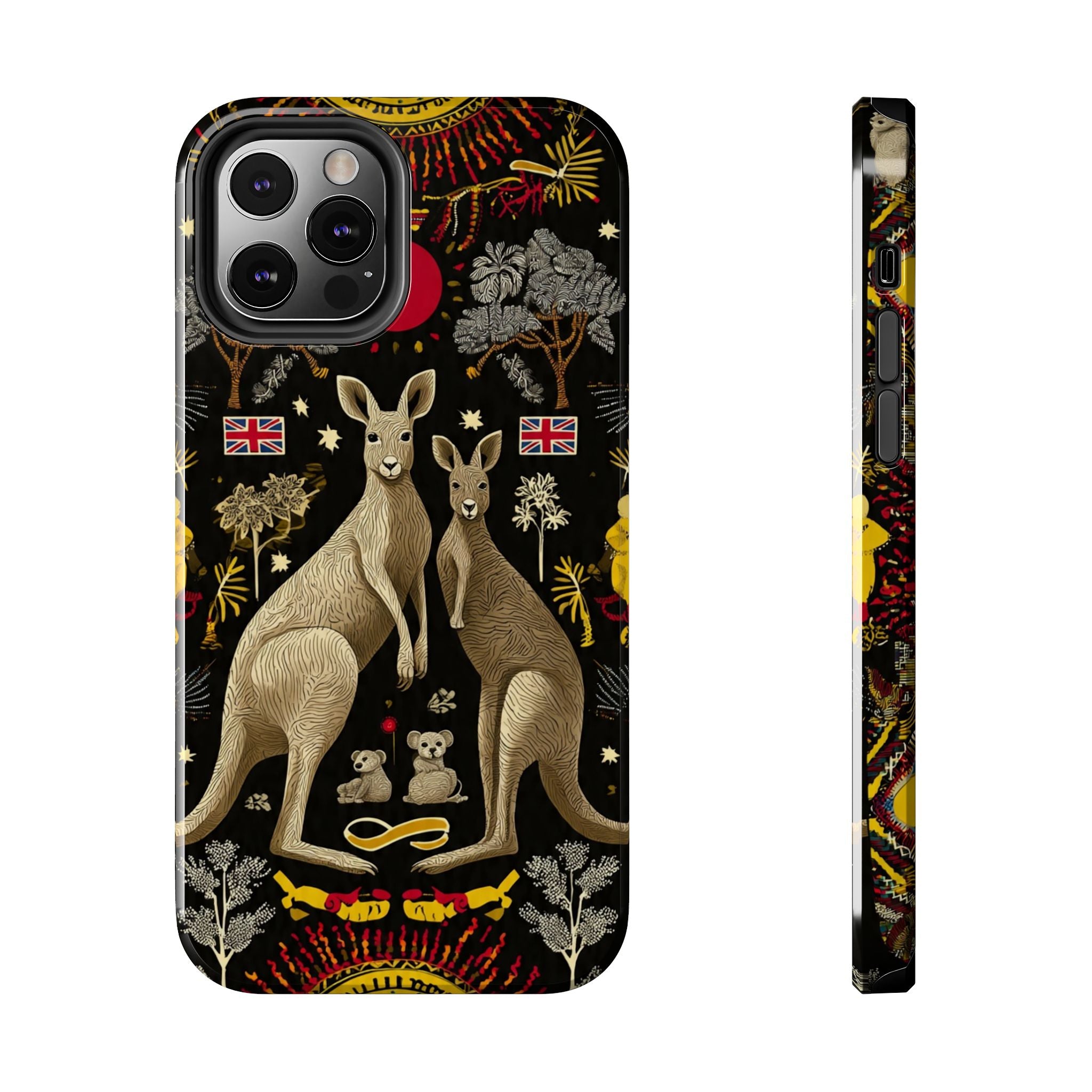 Australian Kangaroo Crest Tough Phone Case — Vintage Coat-of-Arms Design