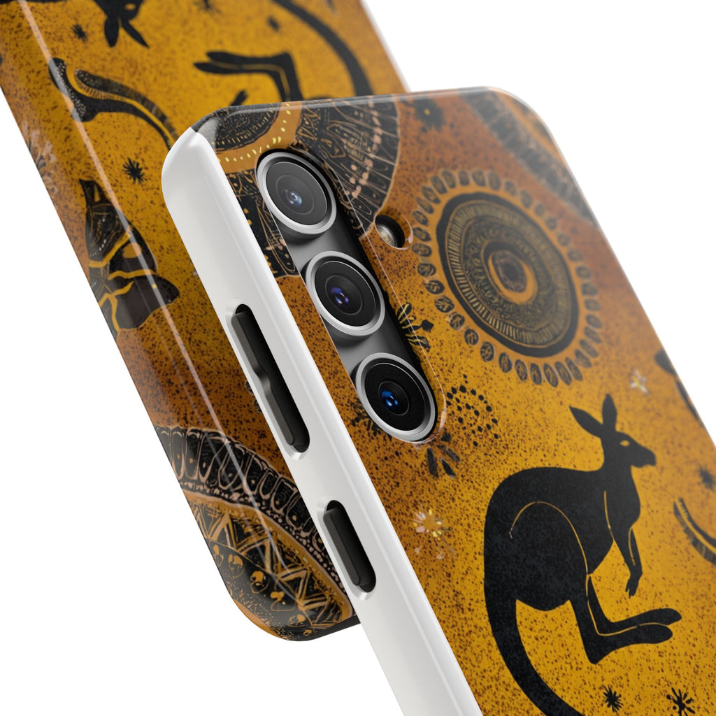 Kangaroo Boho Tough Phone Case — Australian Wildlife Protective Cover