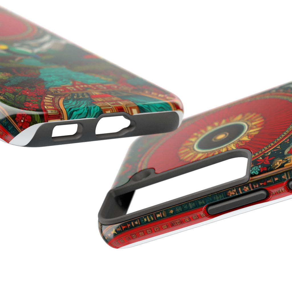 Tough Phone Case — Vibrant Tropical Mountain Bird Design
