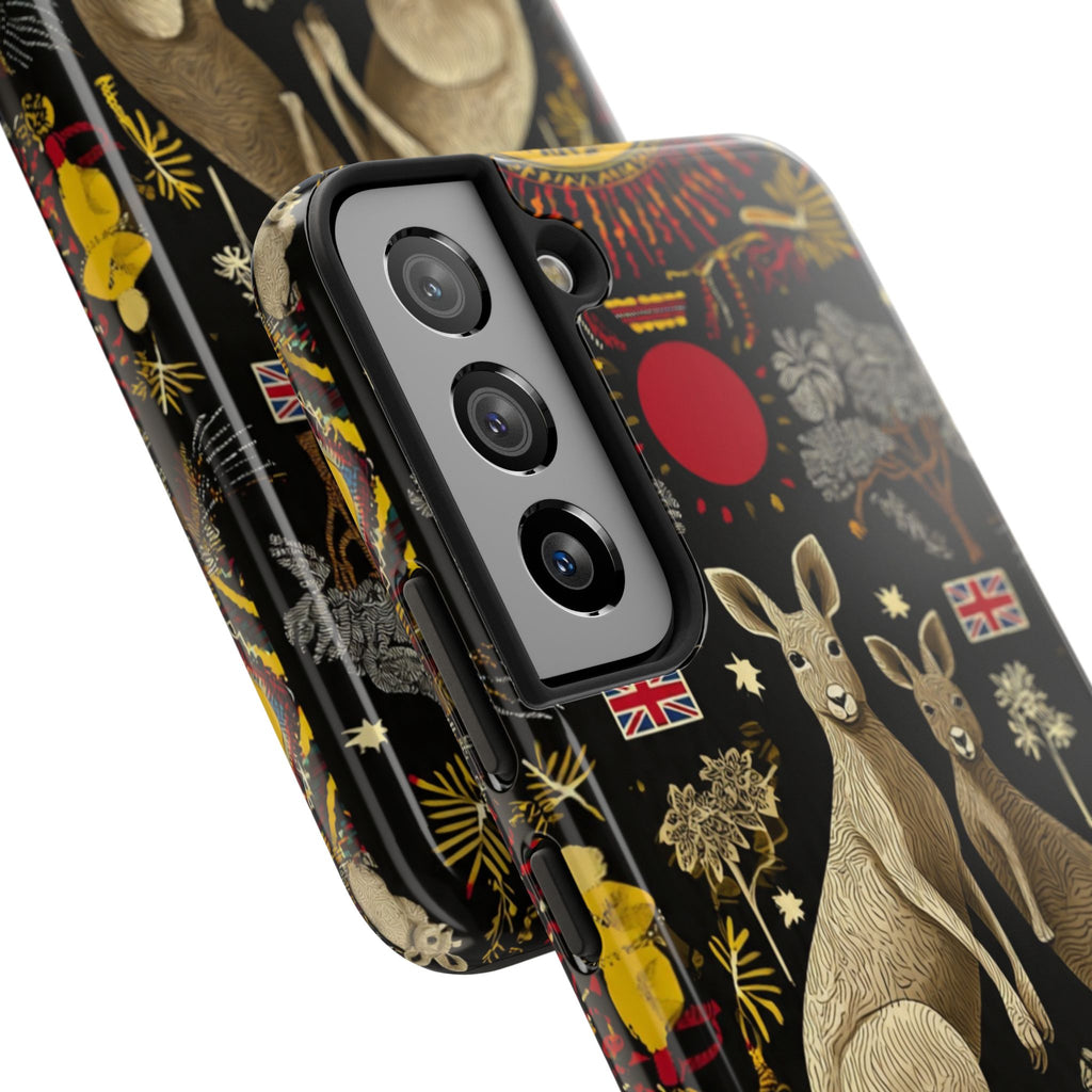Australian Kangaroo Crest Tough Phone Case — Vintage Coat-of-Arms Design