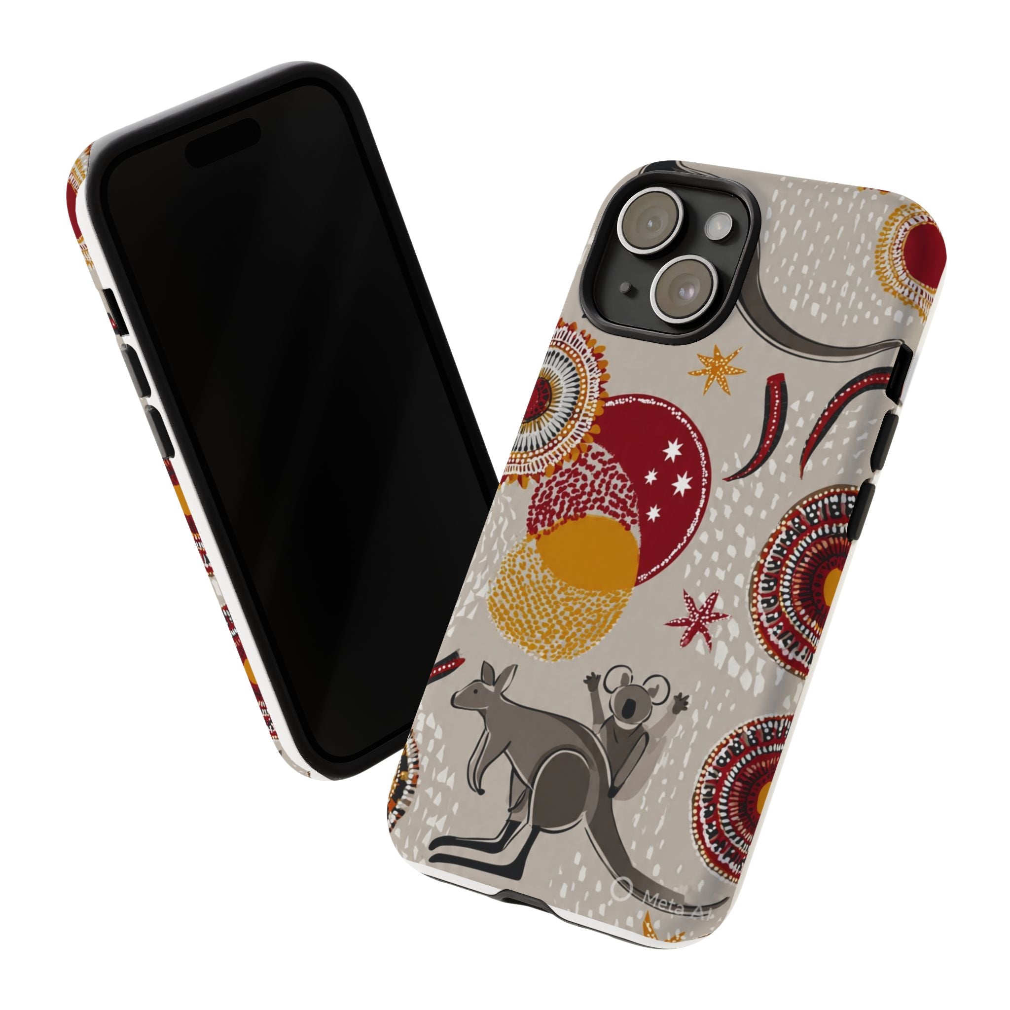 Kangaroo & Koala Aboriginal Dot Art Phone Case – Protective Tough Case