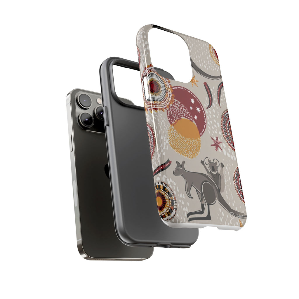 Kangaroo & Koala Aboriginal Dot Art Phone Case – Protective Tough Case