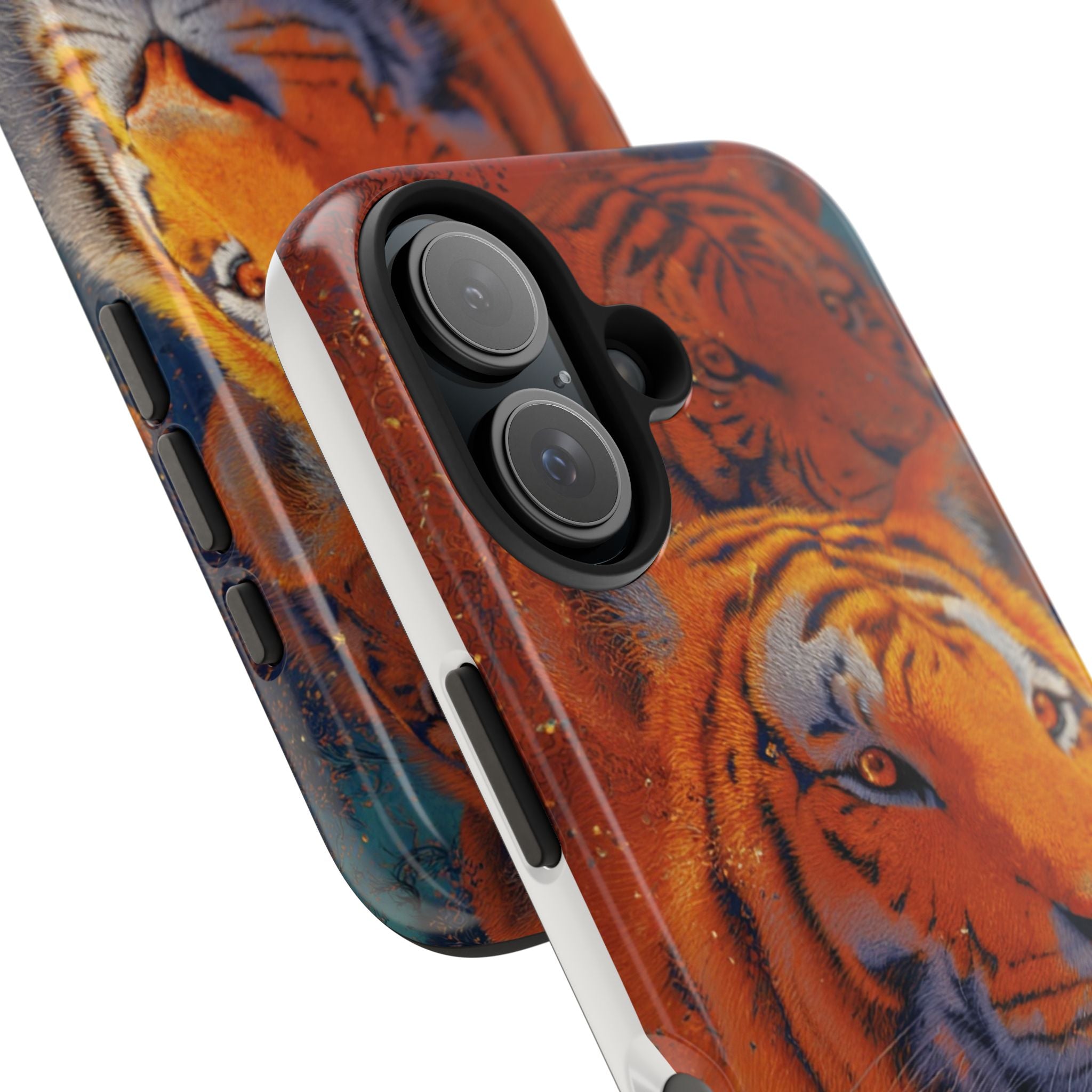 Tiger Portrait Tough Phone Case — Bold Orange Wildlife iPhone Protector