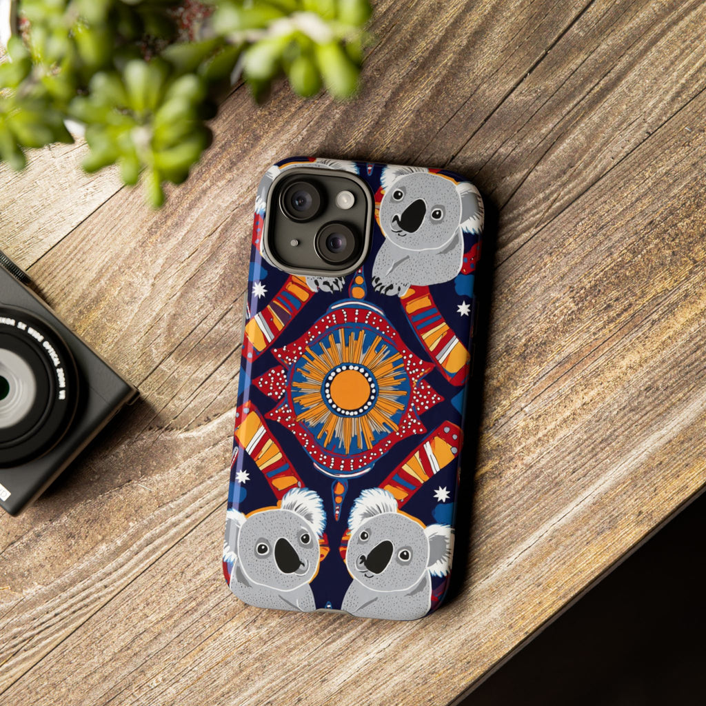 Koala Pattern Phone Case — Cute Indigenous-Inspired Design