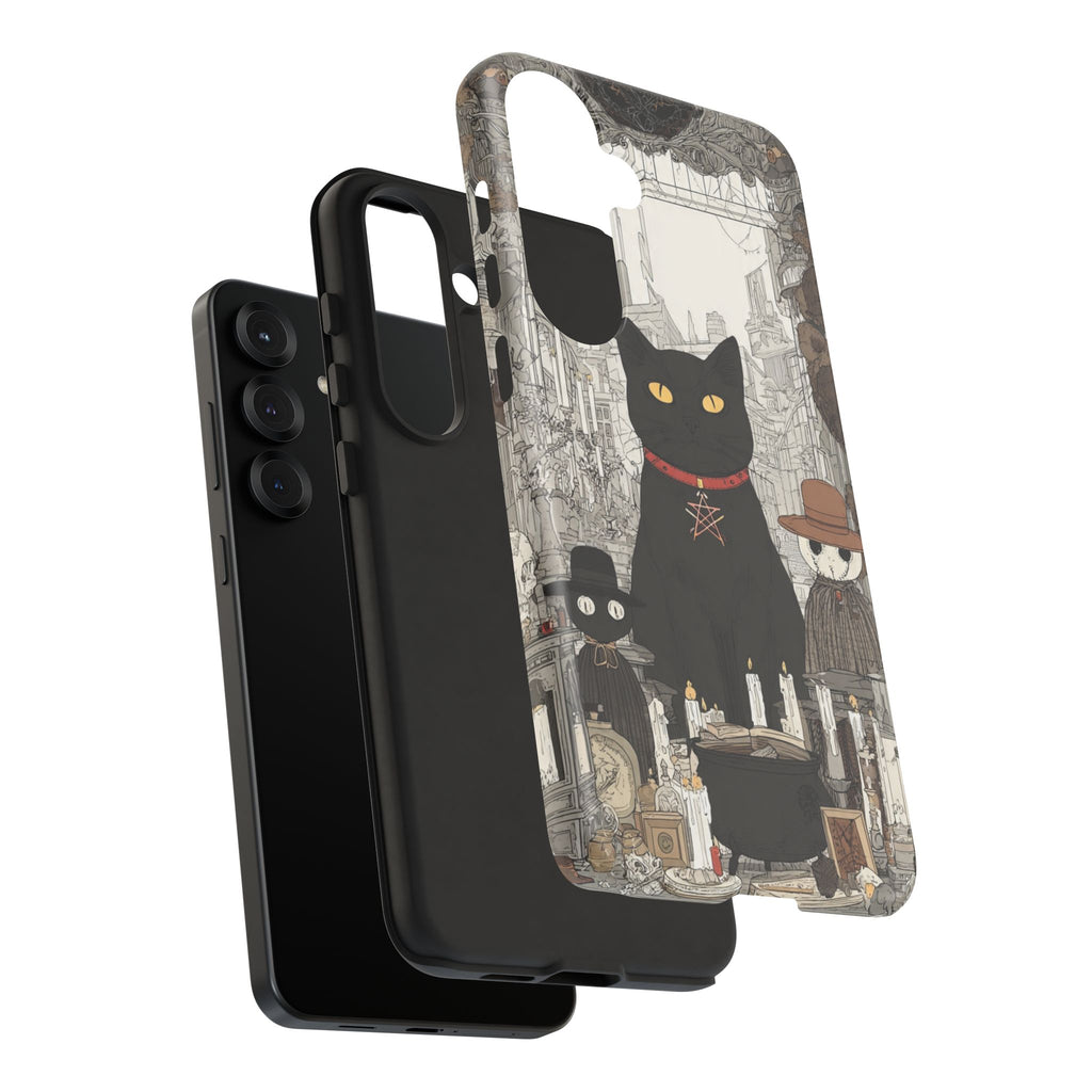 Witchy Black Cat Phone Case — Mystic Altar iPhone Cover