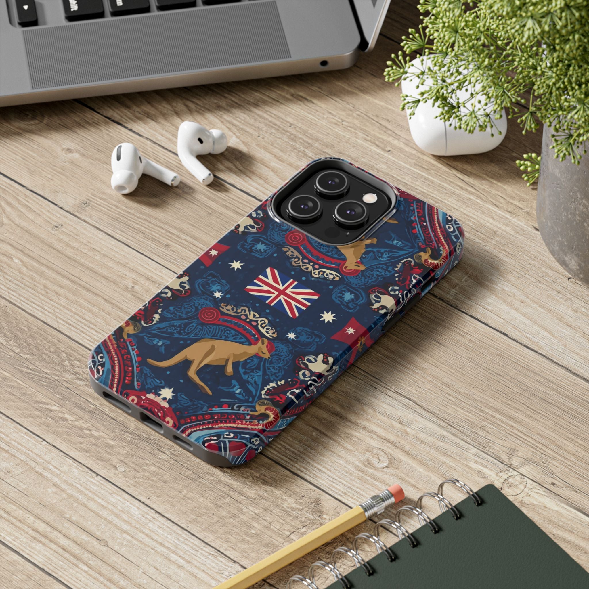 Australian Kangaroo Flag Tough Phone Case - Protective Patriotic iPhone Cover