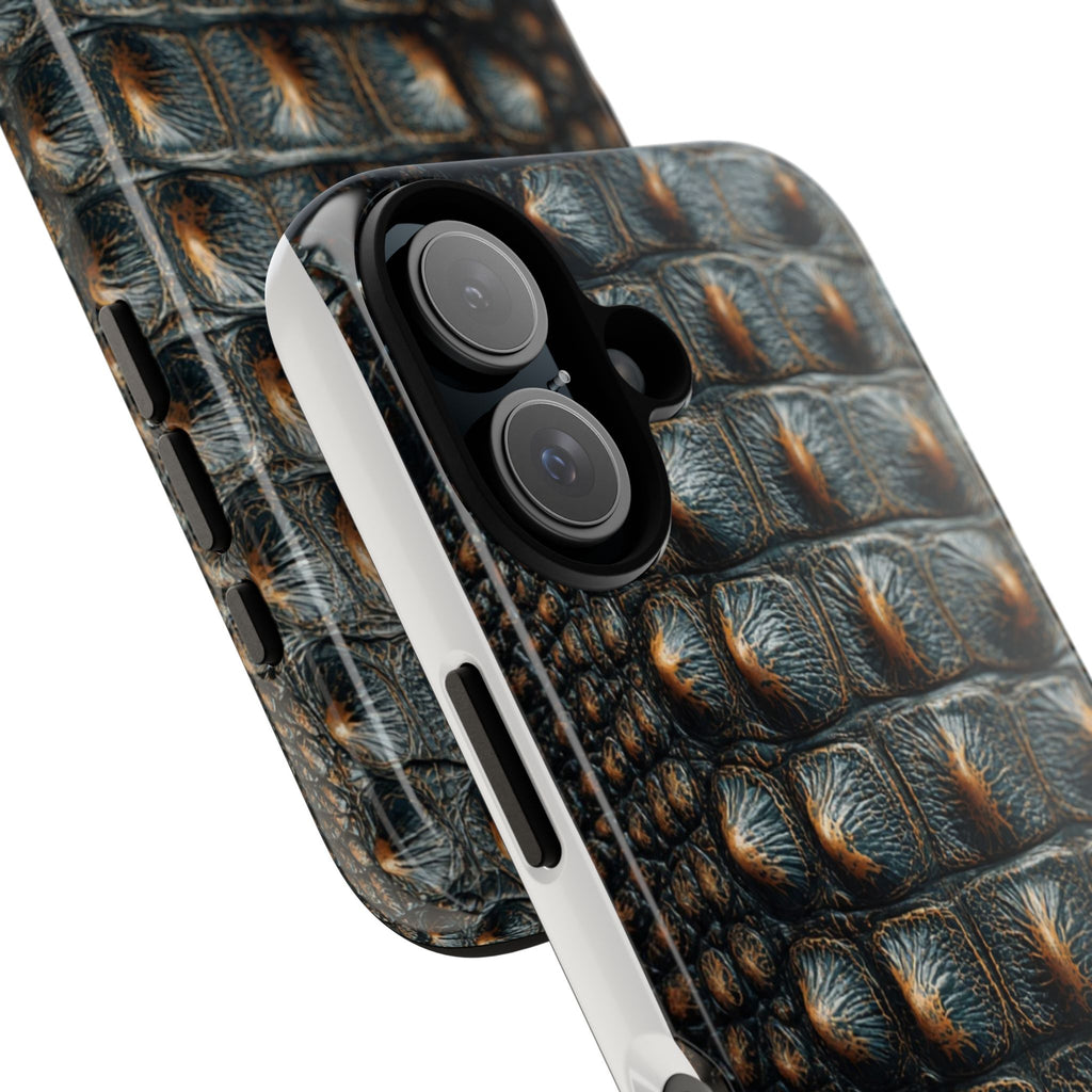 Alligator Texture Tough Phone Case – Rugged Alligator Skin Design for iPhone