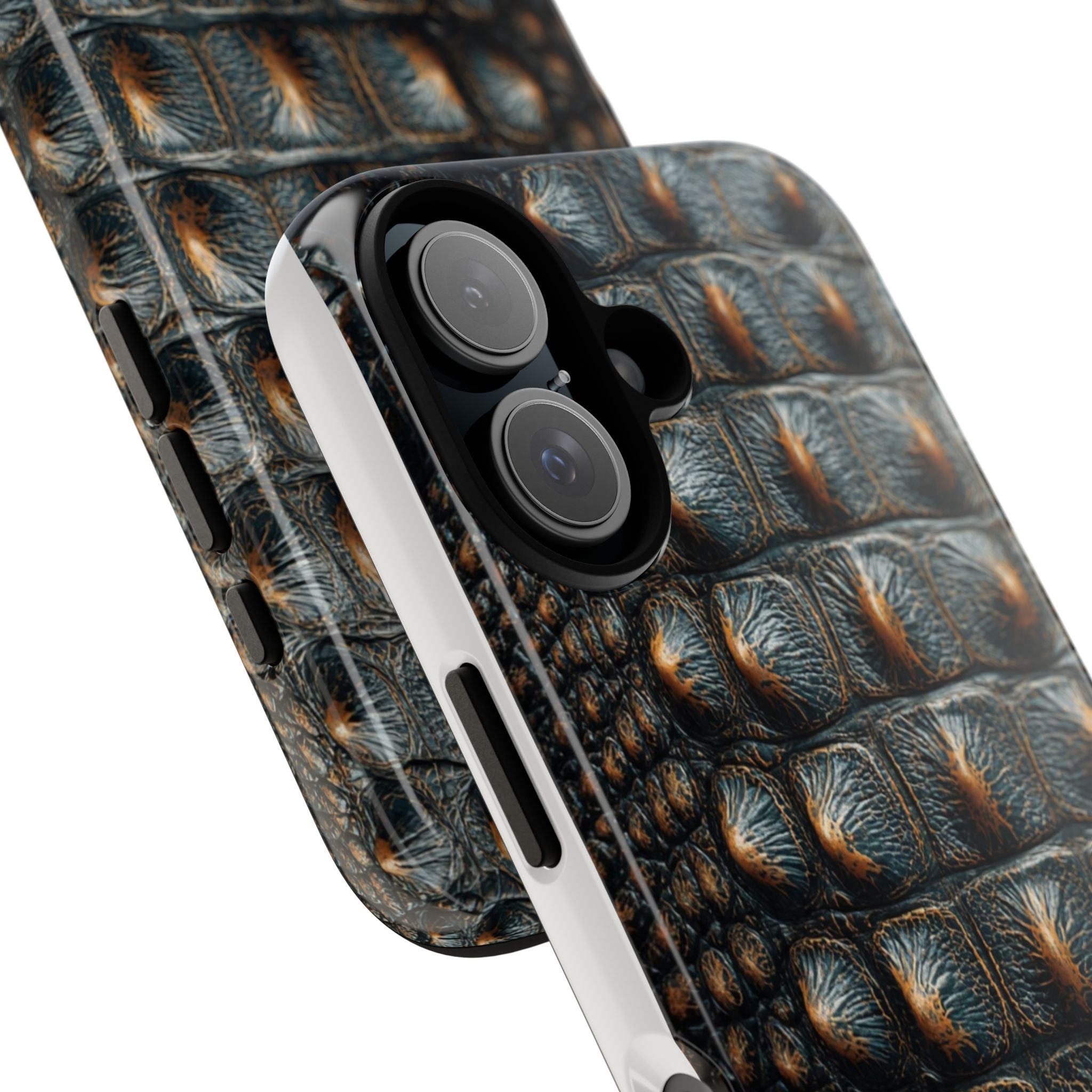 Alligator Texture Tough Phone Case – Rugged Alligator Skin Design for iPhone
