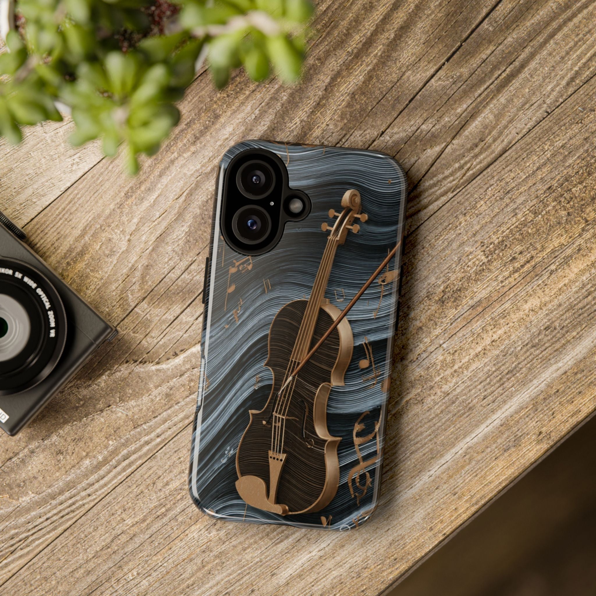 Violin Melody Tough Phone Case — Musical Instrument Art Protective Cover