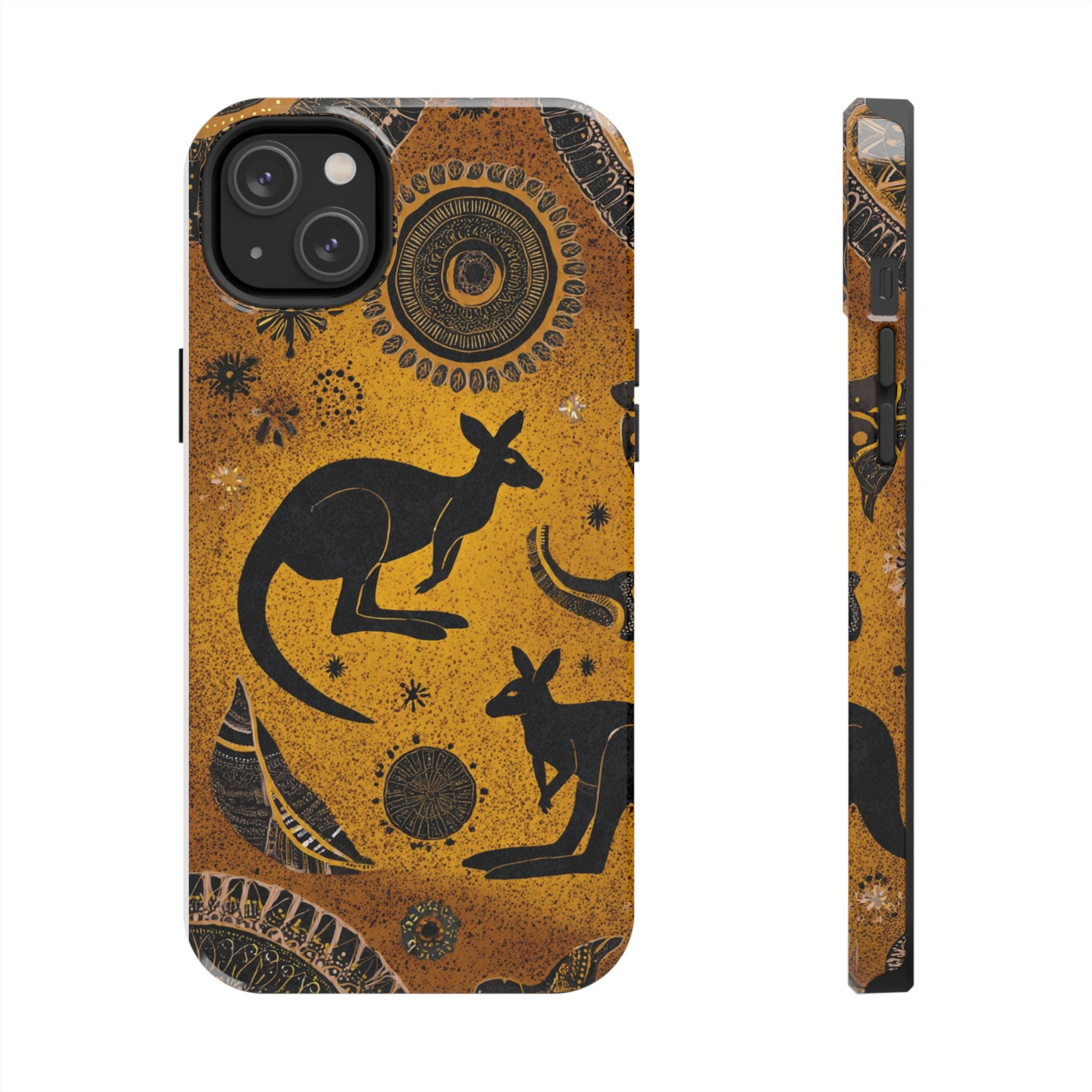 Kangaroo Boho Tough Phone Case — Australian Wildlife Protective Cover