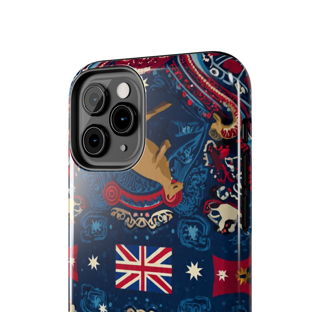 Australian Kangaroo Flag Tough Phone Case - Protective Patriotic iPhone Cover