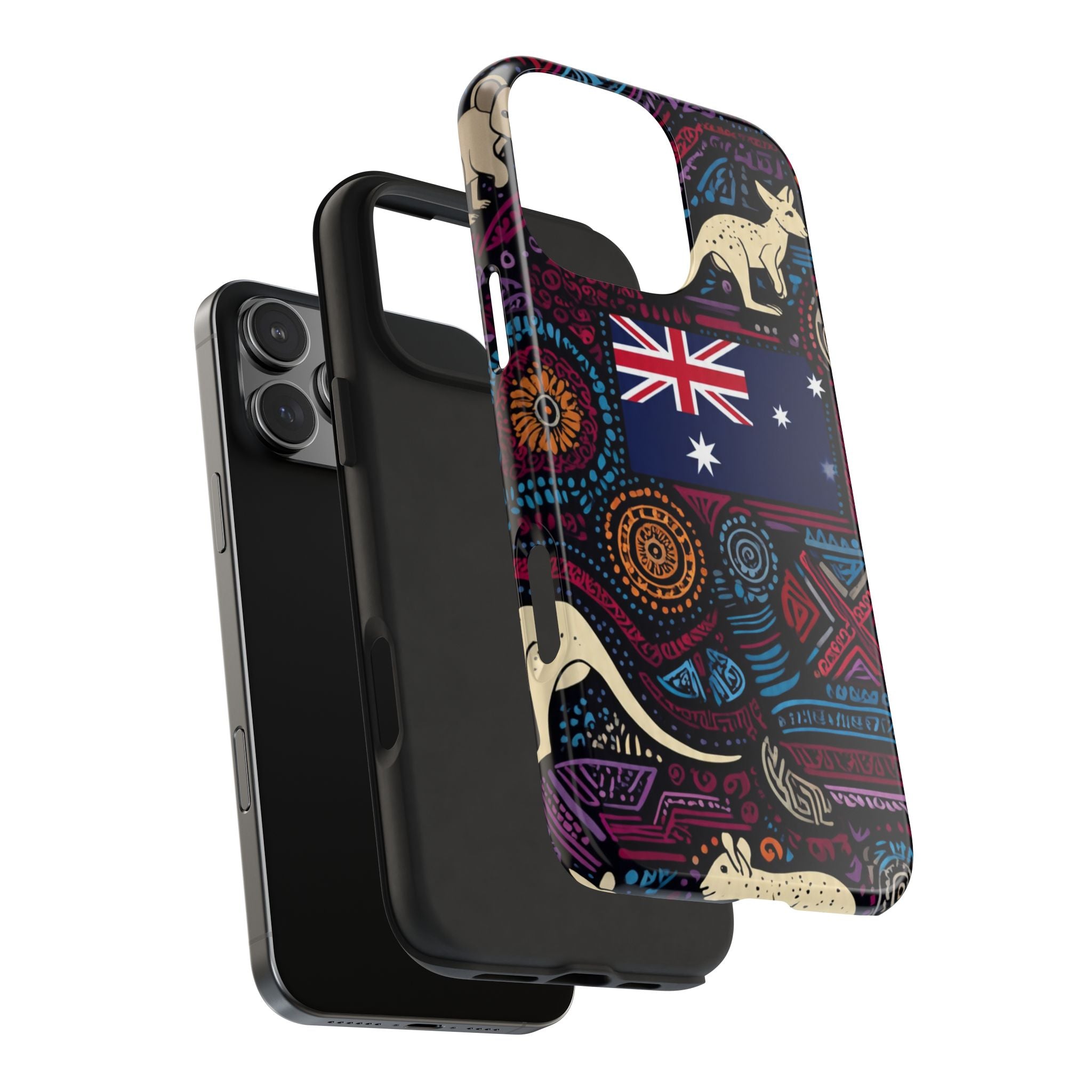Australian Kangaroo Indigenous Pattern Phone Case — Tough Protective Cover