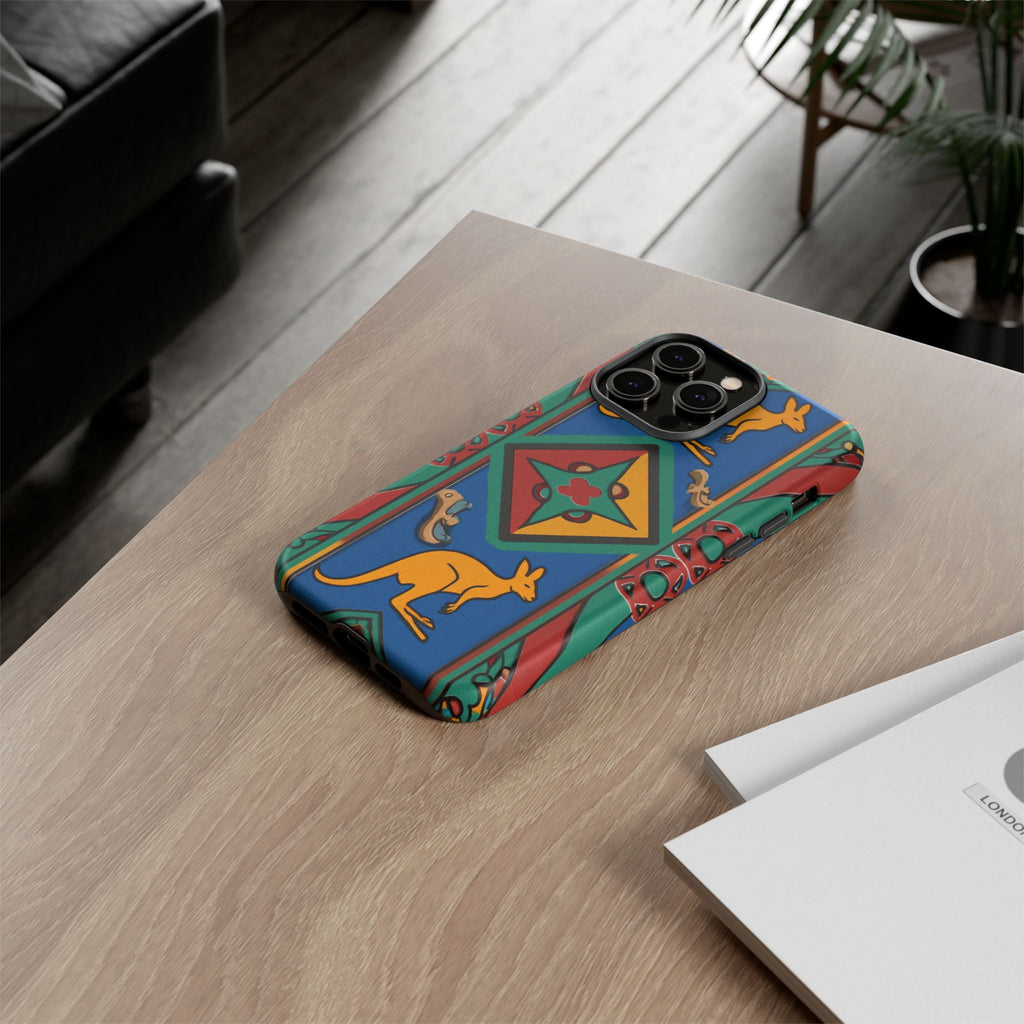 Kangaroo Tribal Pattern Tough Phone Case