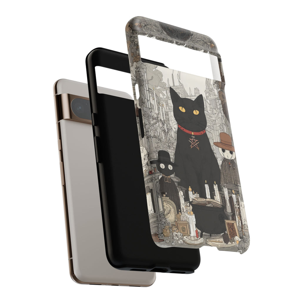 Witchy Black Cat Phone Case — Mystic Altar iPhone Cover