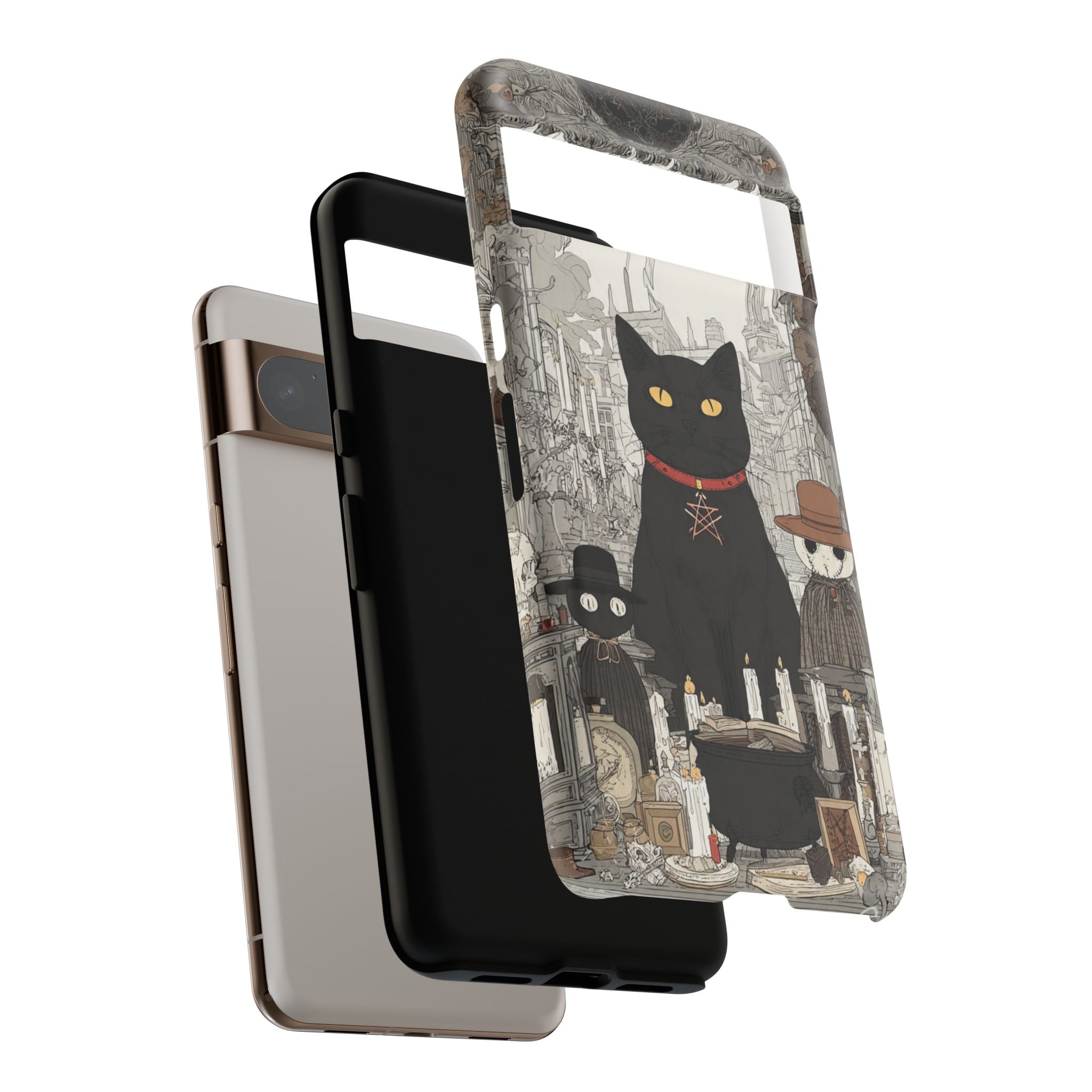 Witchy Black Cat Phone Case — Mystic Altar iPhone Cover