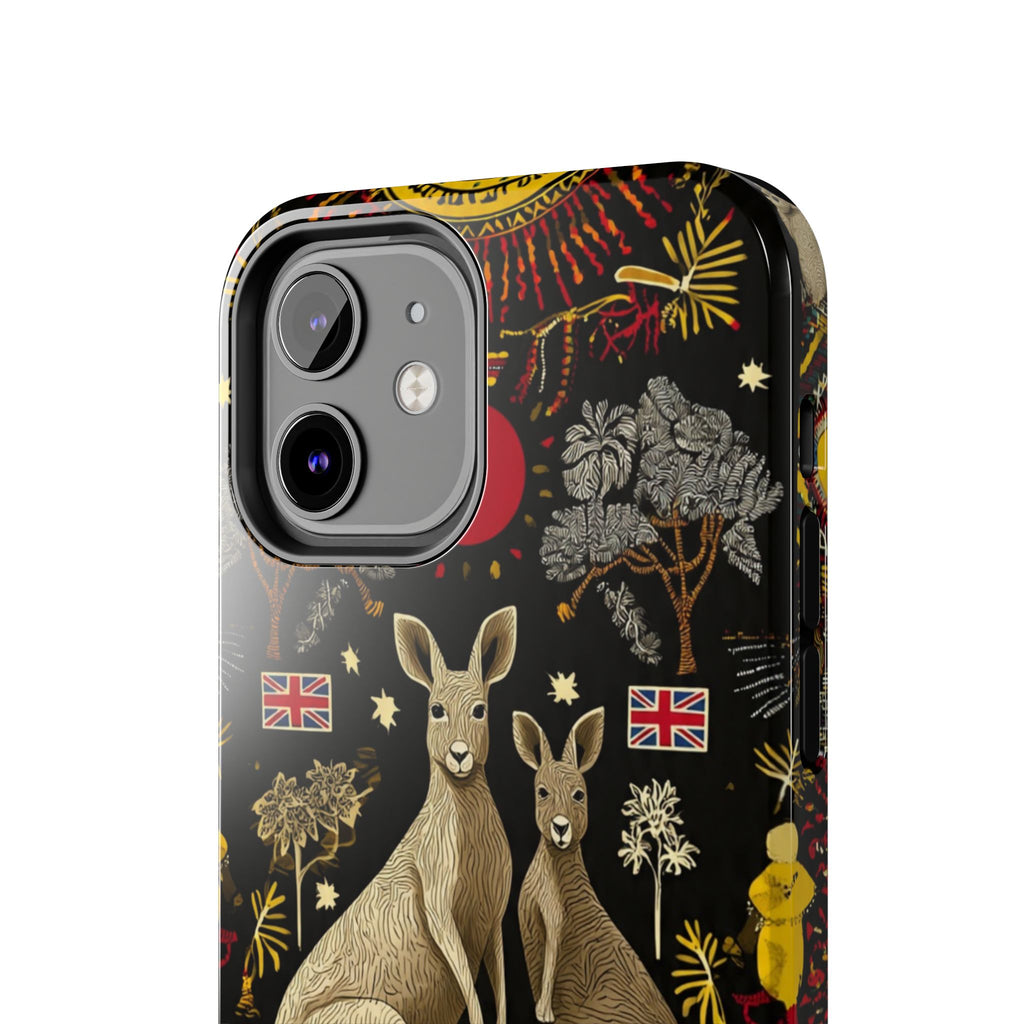 Australian Kangaroo Crest Tough Phone Case — Vintage Coat-of-Arms Design