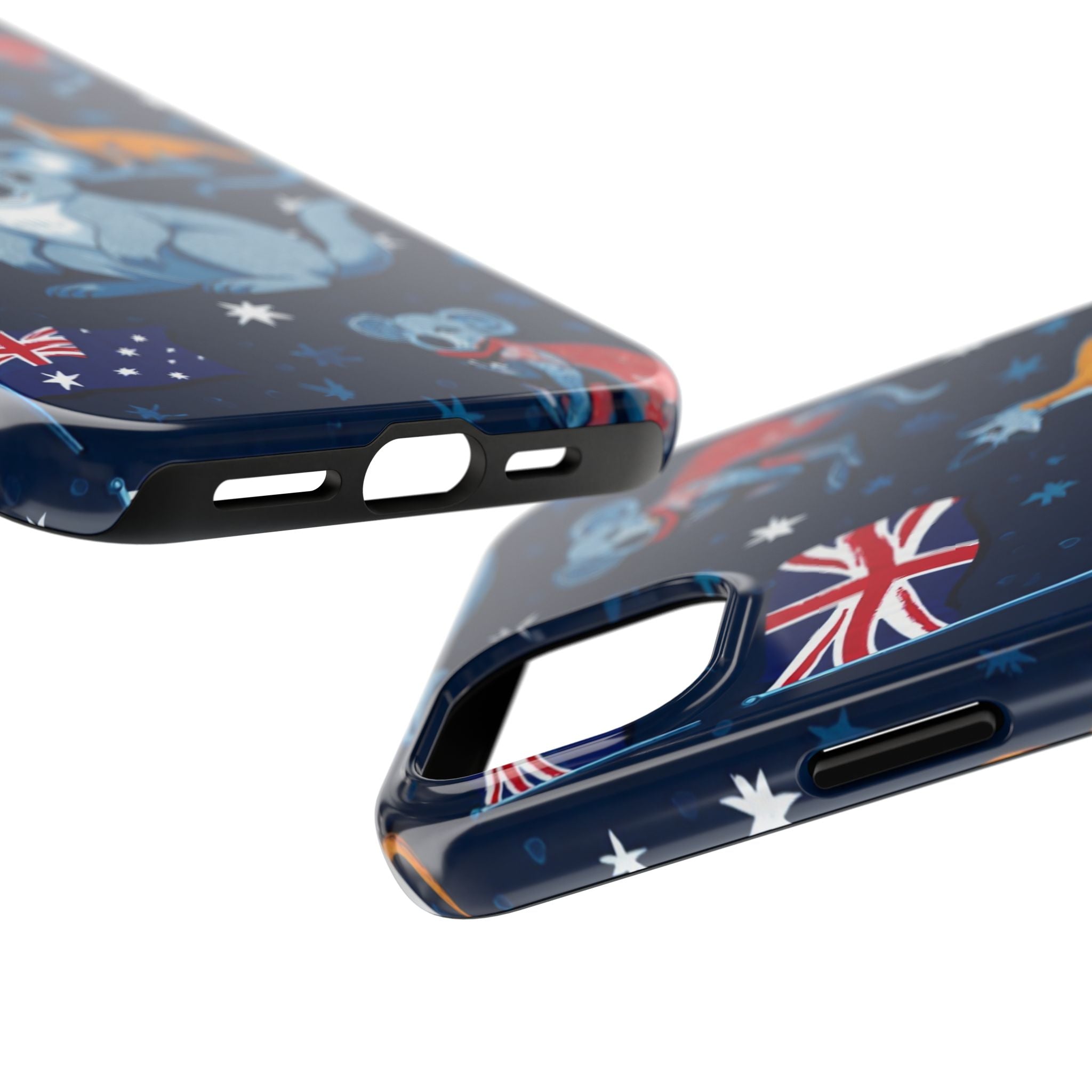 Australian Wildlife Tough Phone Case — Koala & Kangaroo Flag Design
