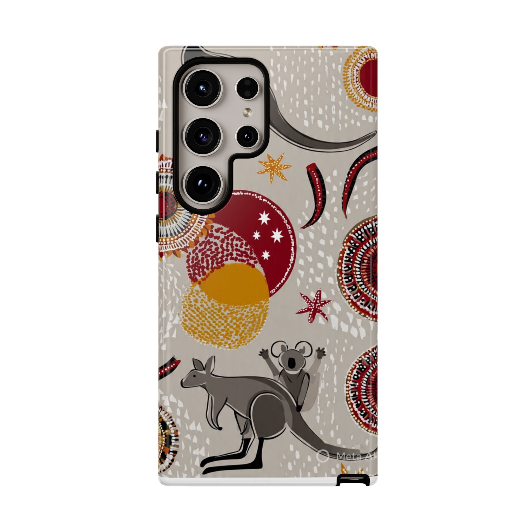 Kangaroo & Koala Aboriginal Dot Art Phone Case – Protective Tough Case