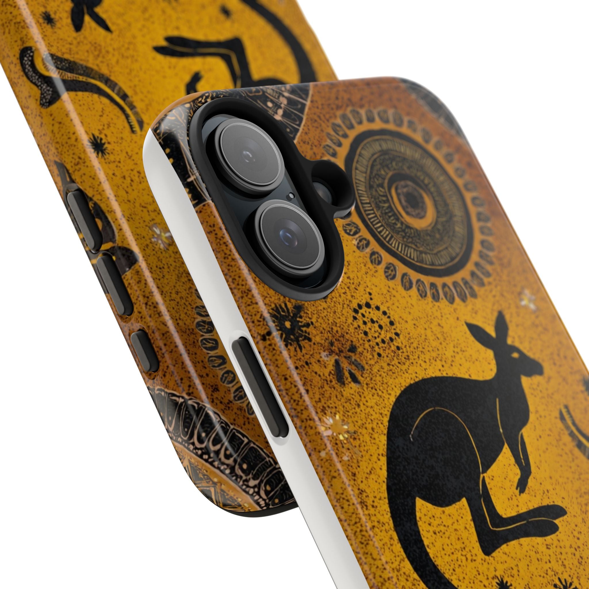 Kangaroo Boho Tough Phone Case — Australian Wildlife Protective Cover